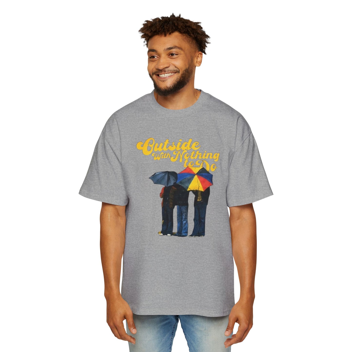 Graphic Tee — "Outside Ain't Nothing To Do / Find Something To Do" Vintage Rain Umbrella Design