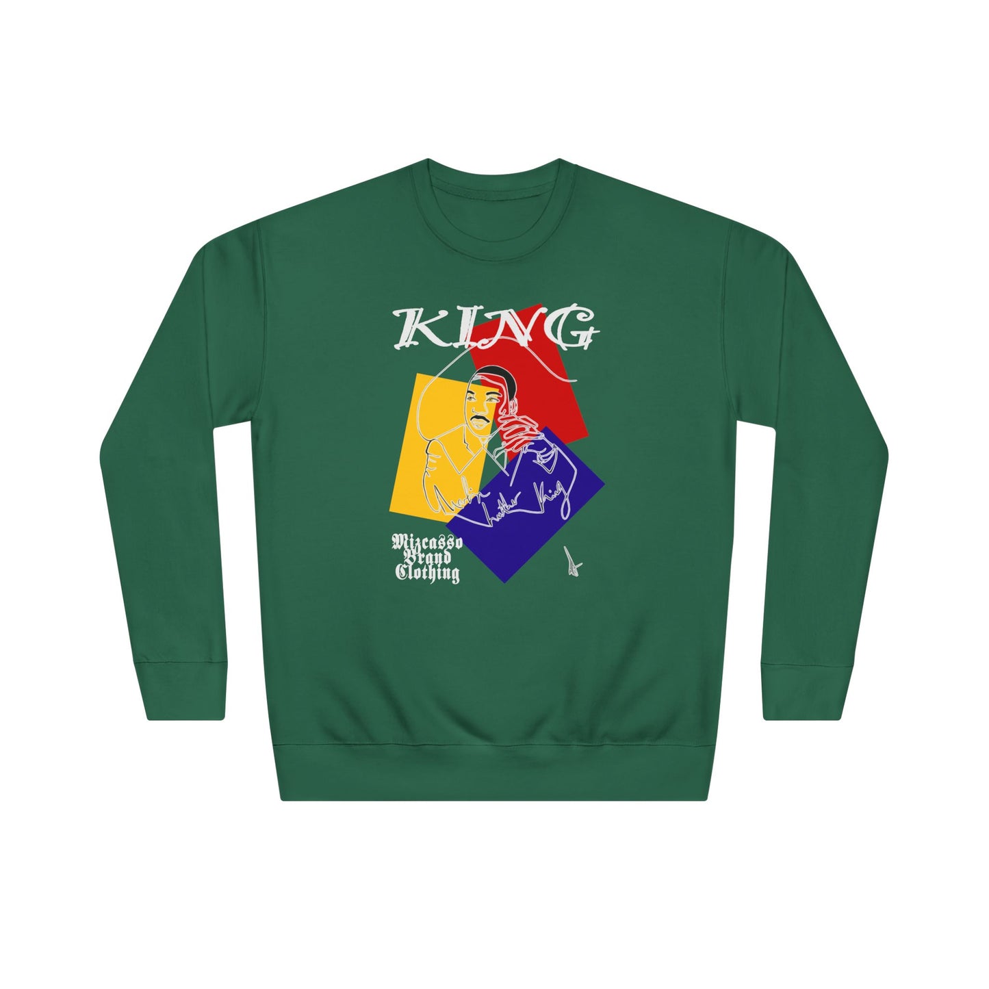King Graphic Sweatshirt — Retro Abstract Art Crewneck