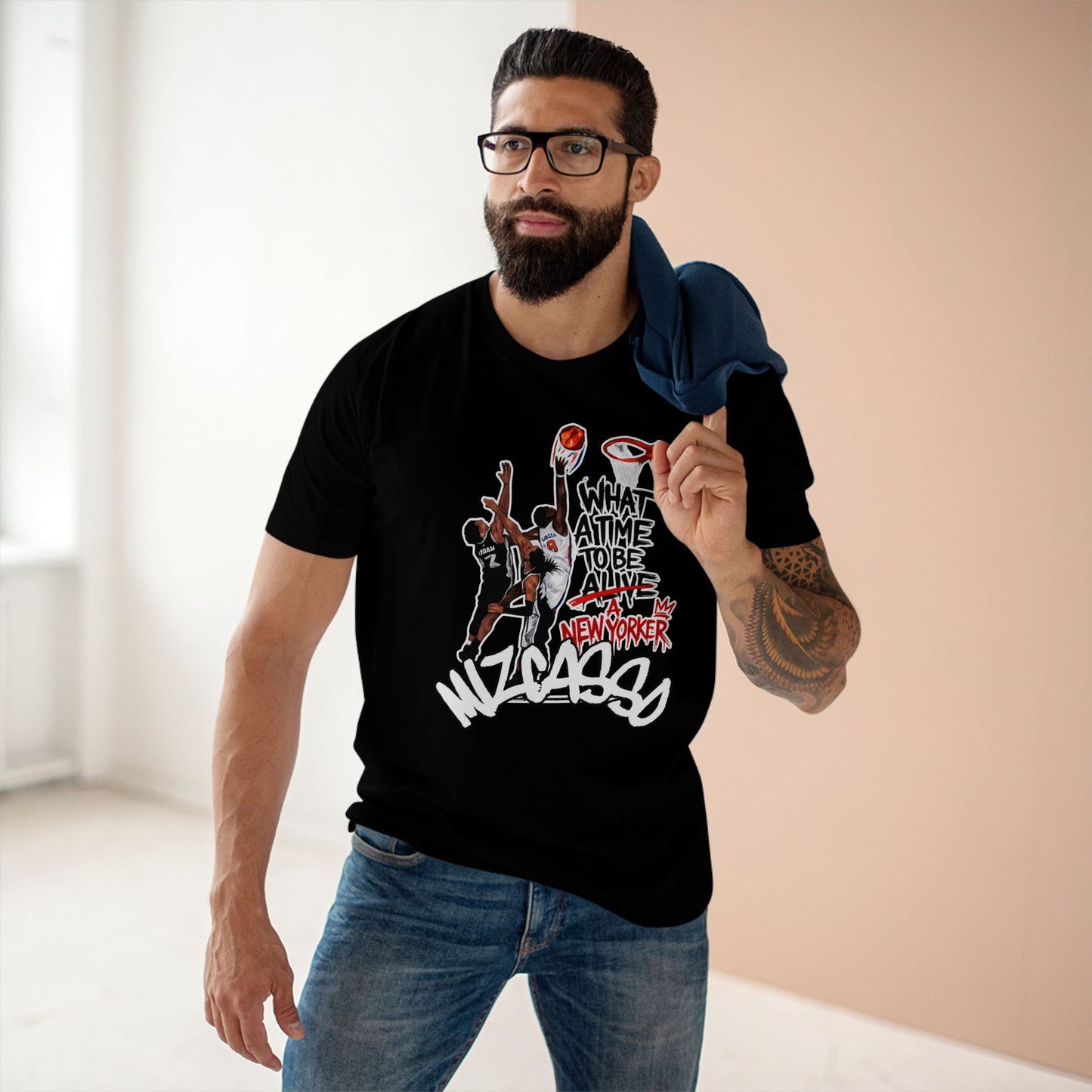 Basketball Graphic Tee — "What A Time To Be Alive" New Yorker Design