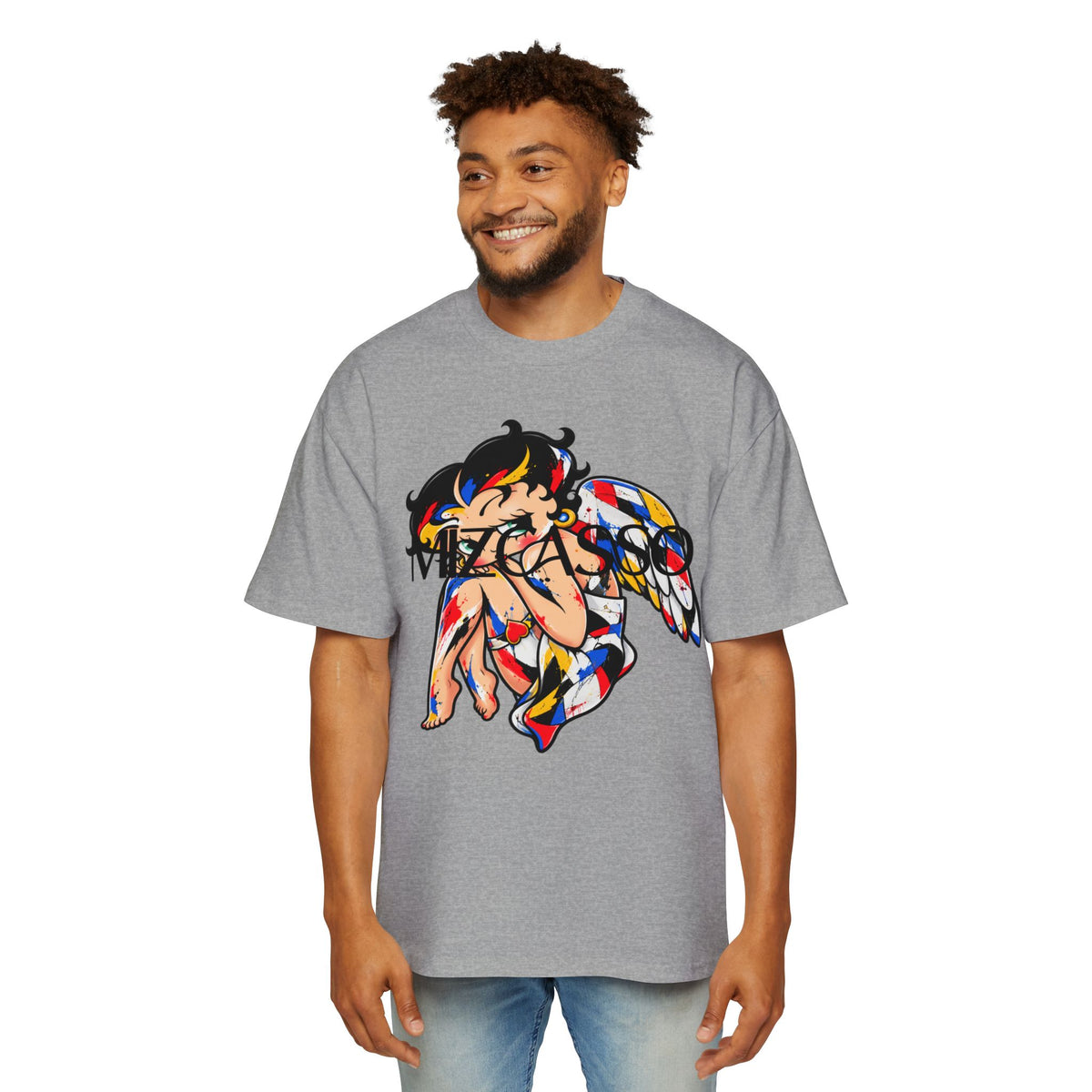 Mizkasso Anime Angel Graphic Oversized T-Shirt