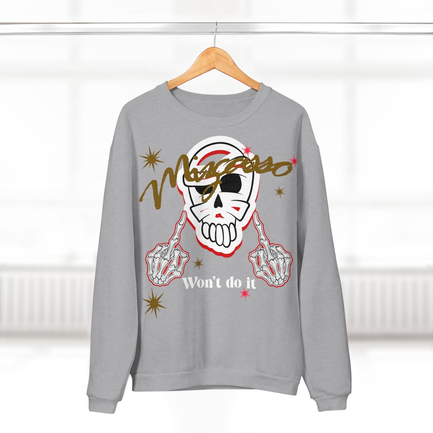 Skull Graphic Sweatshirt for Trendsetters, Unisex Crew Neck, Halloween Apparel, Casual Wear, Gift for Her or Him