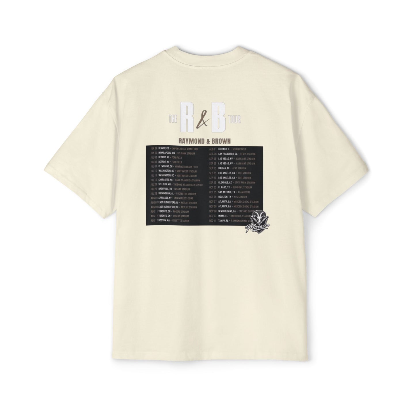 Raymond & Brown Tour Tee — Men's Oversized Graphic T-Shirt