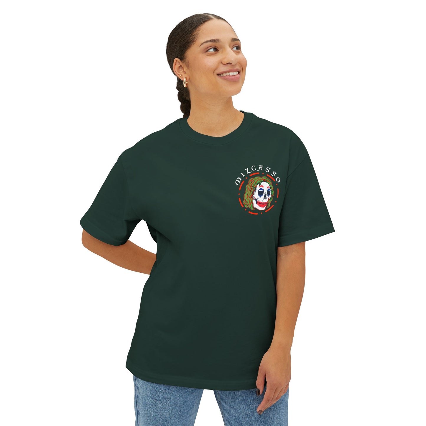Fashionism Graphic Tee — "Mizcasso To The Bone" Oversized Boxy Shirt