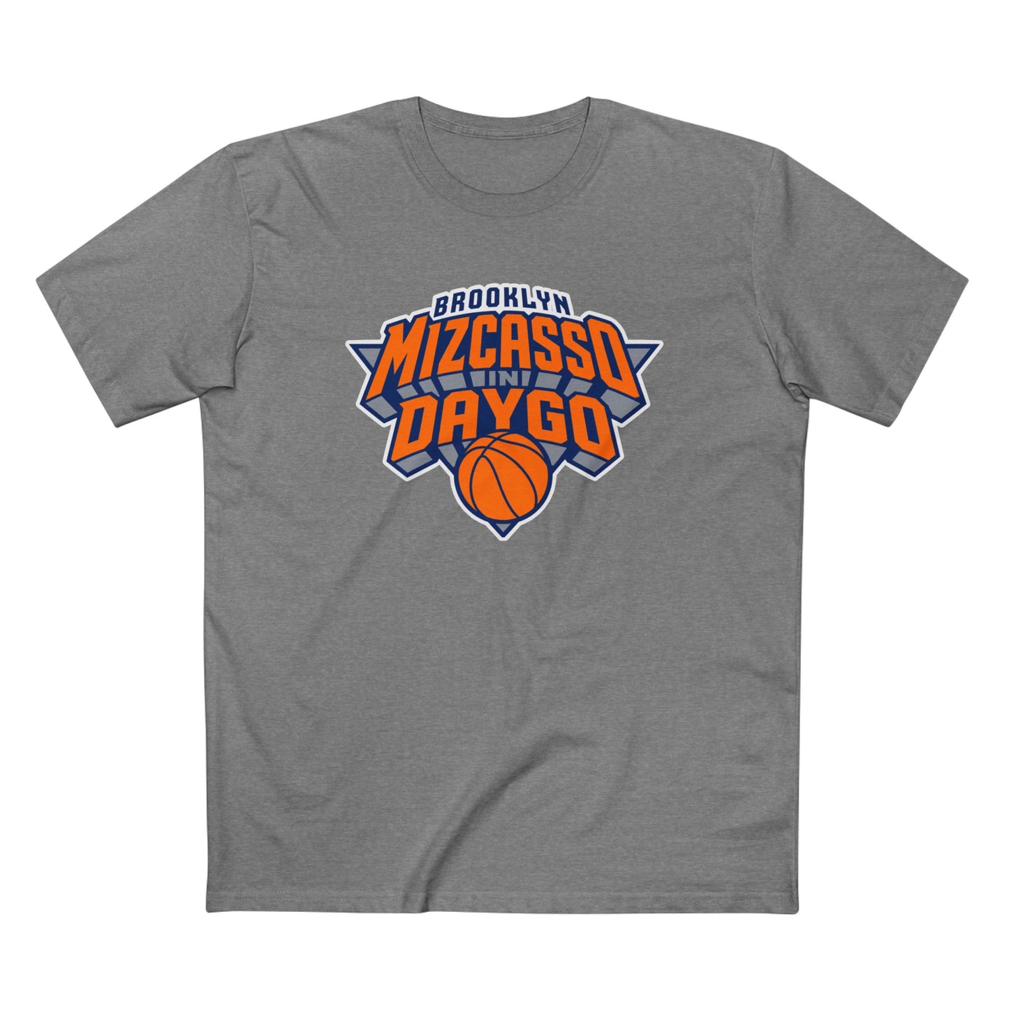 Brooklyn Mizcasso & Daygo Basketball Tee — Vintage Orange Team Logo Shirt