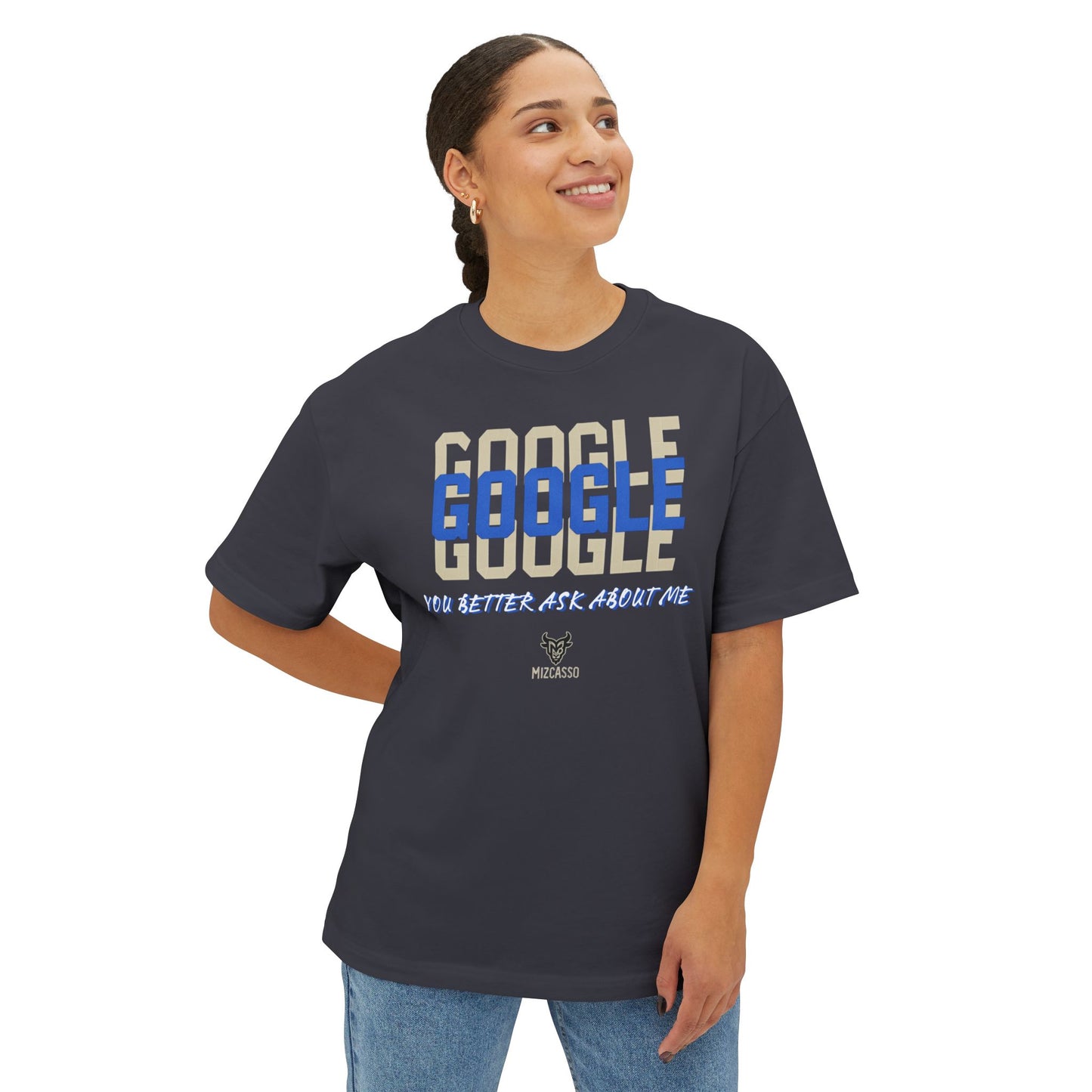 Google-Inspired Unisex Oversized Boxy Tee - Celebrating Connection & Style