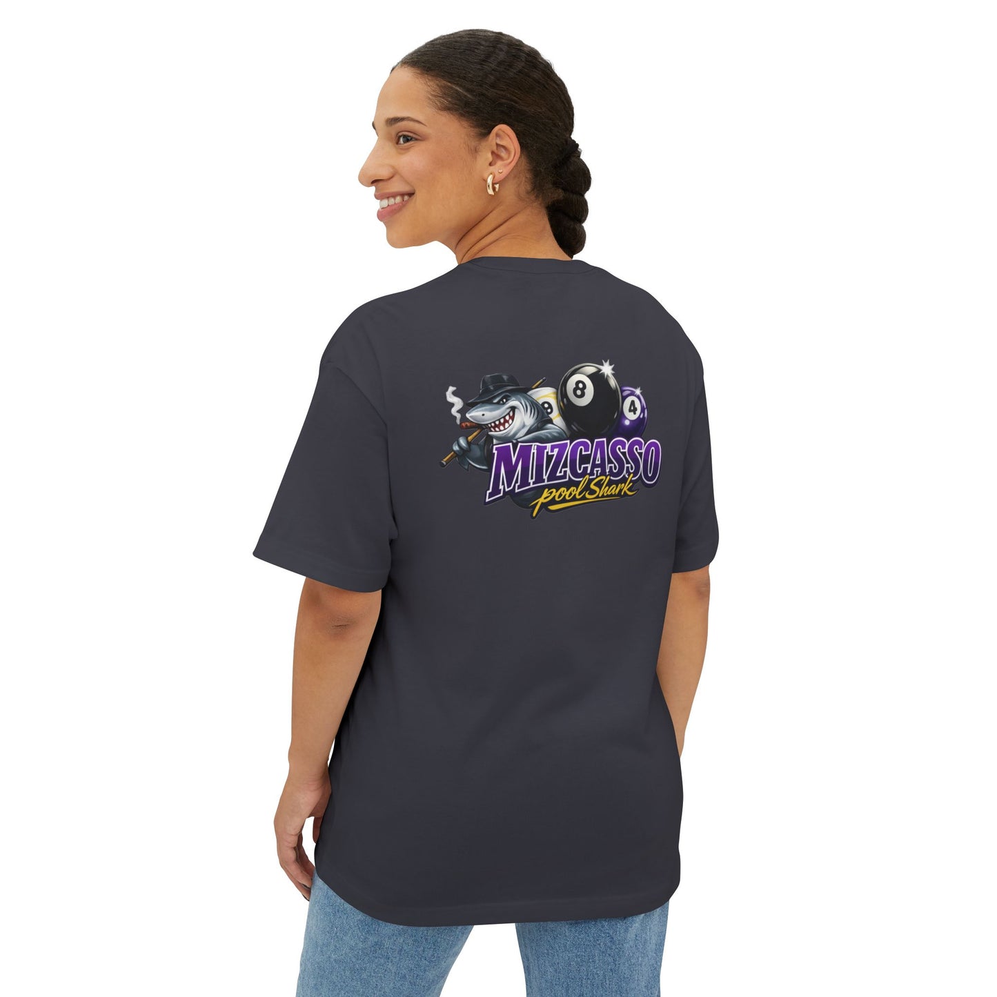 Mizcasso Pool Shark Tee — Graphic Oversized Boxy T-Shirt
