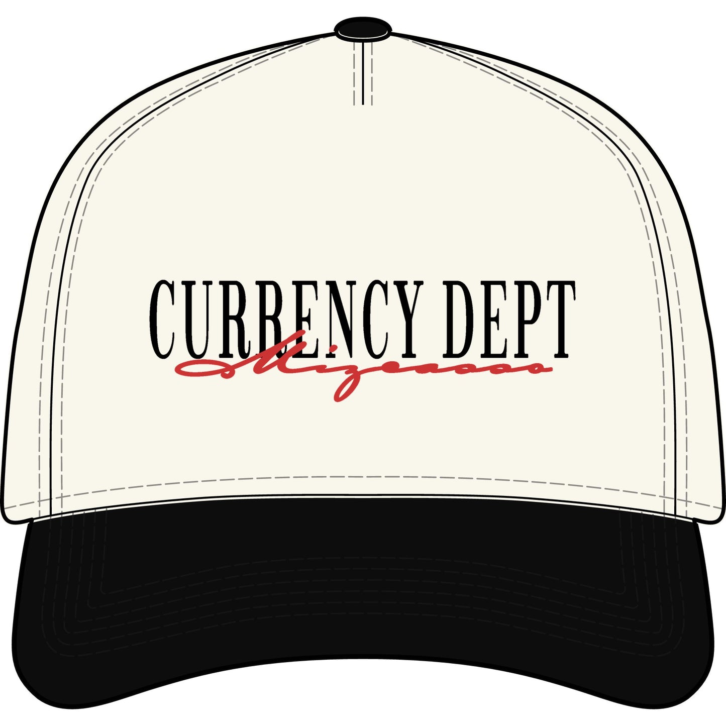 Currency Dept. Two-Tone Baseball Cap — Vintage Script Logo