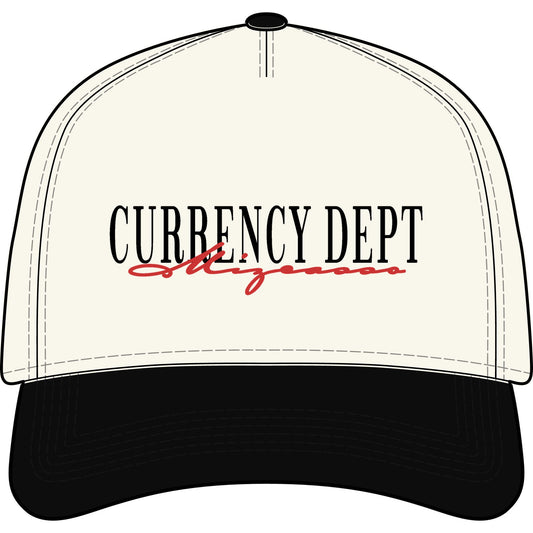 Currency Dept. Two-Tone Baseball Cap — Vintage Script Logo