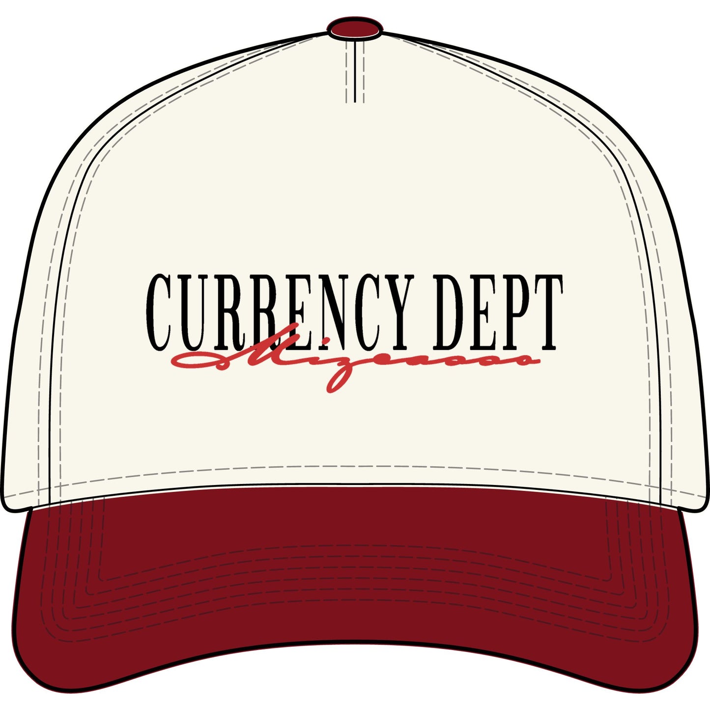 Currency Dept. Two-Tone Baseball Cap — Vintage Script Logo