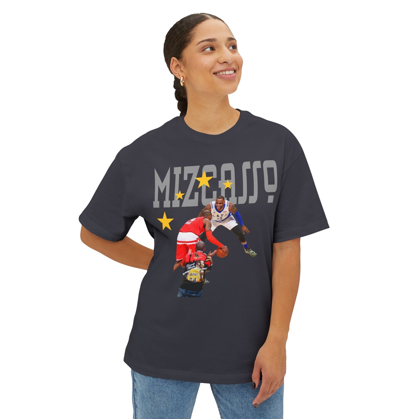 Basketball Graphic Tee — "Mizbasso" Retro Player Design