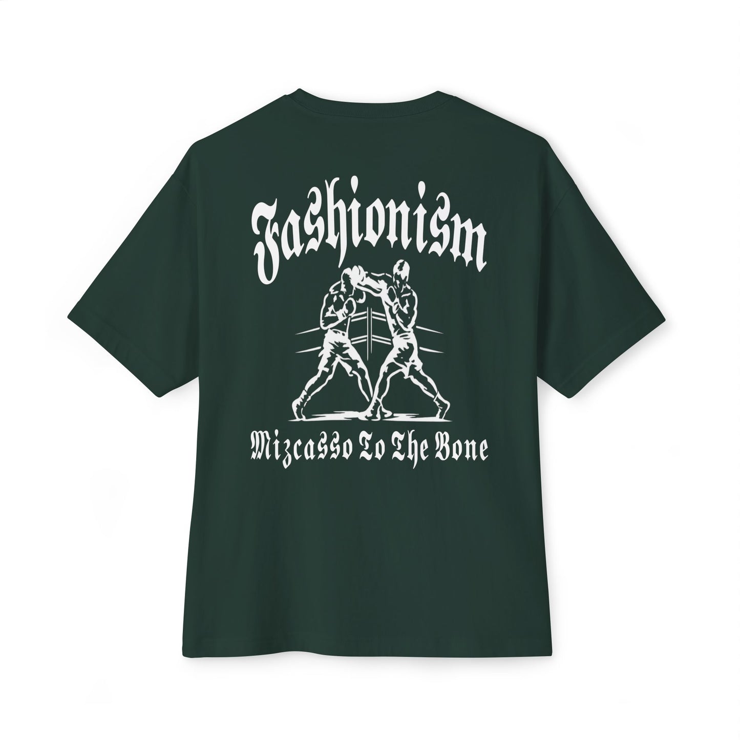 Fashionism Graphic Tee — "Mizcasso To The Bone" Oversized Boxy Shirt