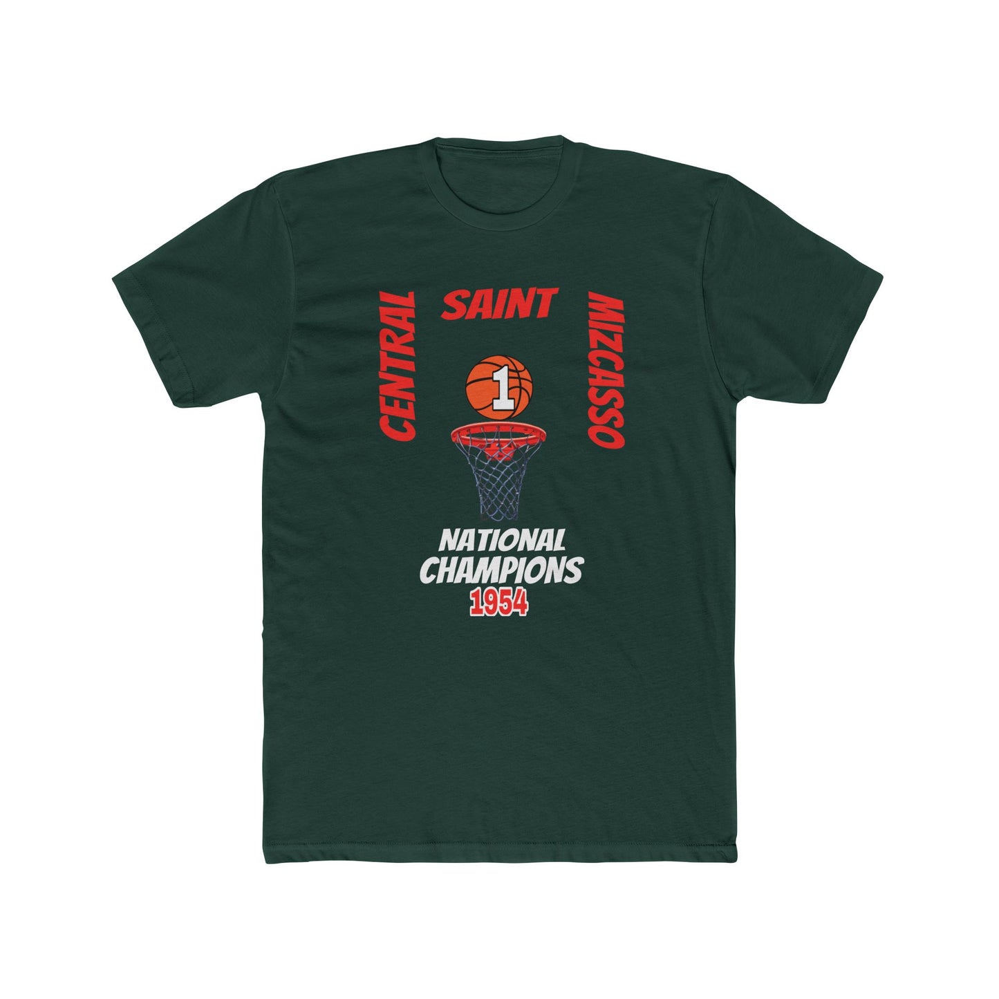 Vintage Basketball Tee - Central Saint Mizzasso 1954