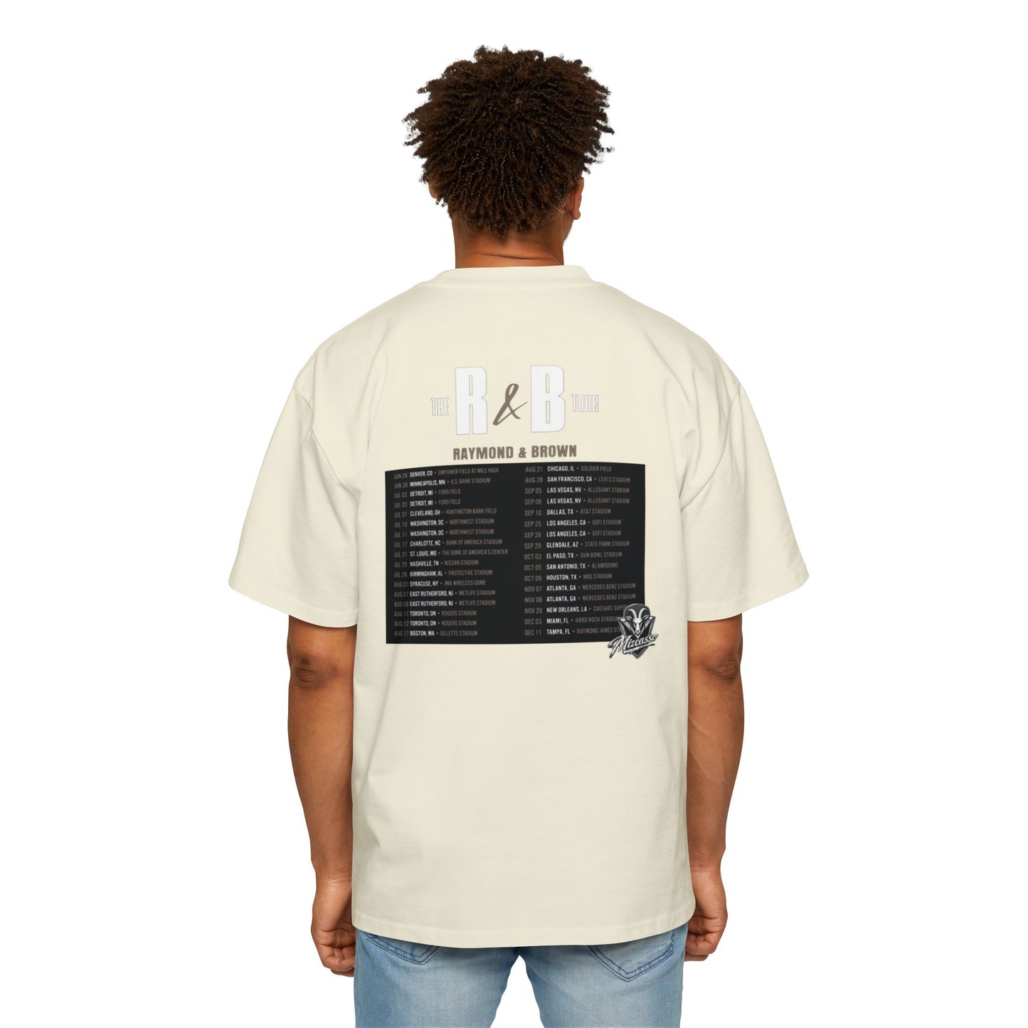 Raymond & Brown Tour Tee — Men's Oversized Graphic T-Shirt