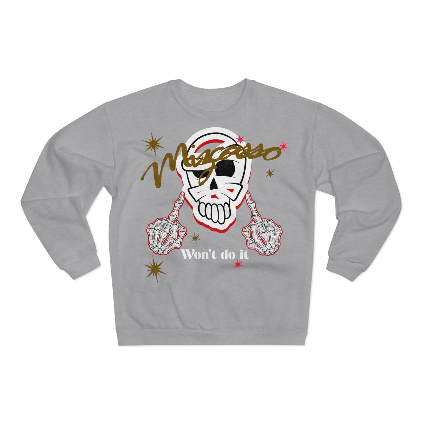 Skull Graphic Sweatshirt for Trendsetters, Unisex Crew Neck, Halloween Apparel, Casual Wear, Gift for Her or Him