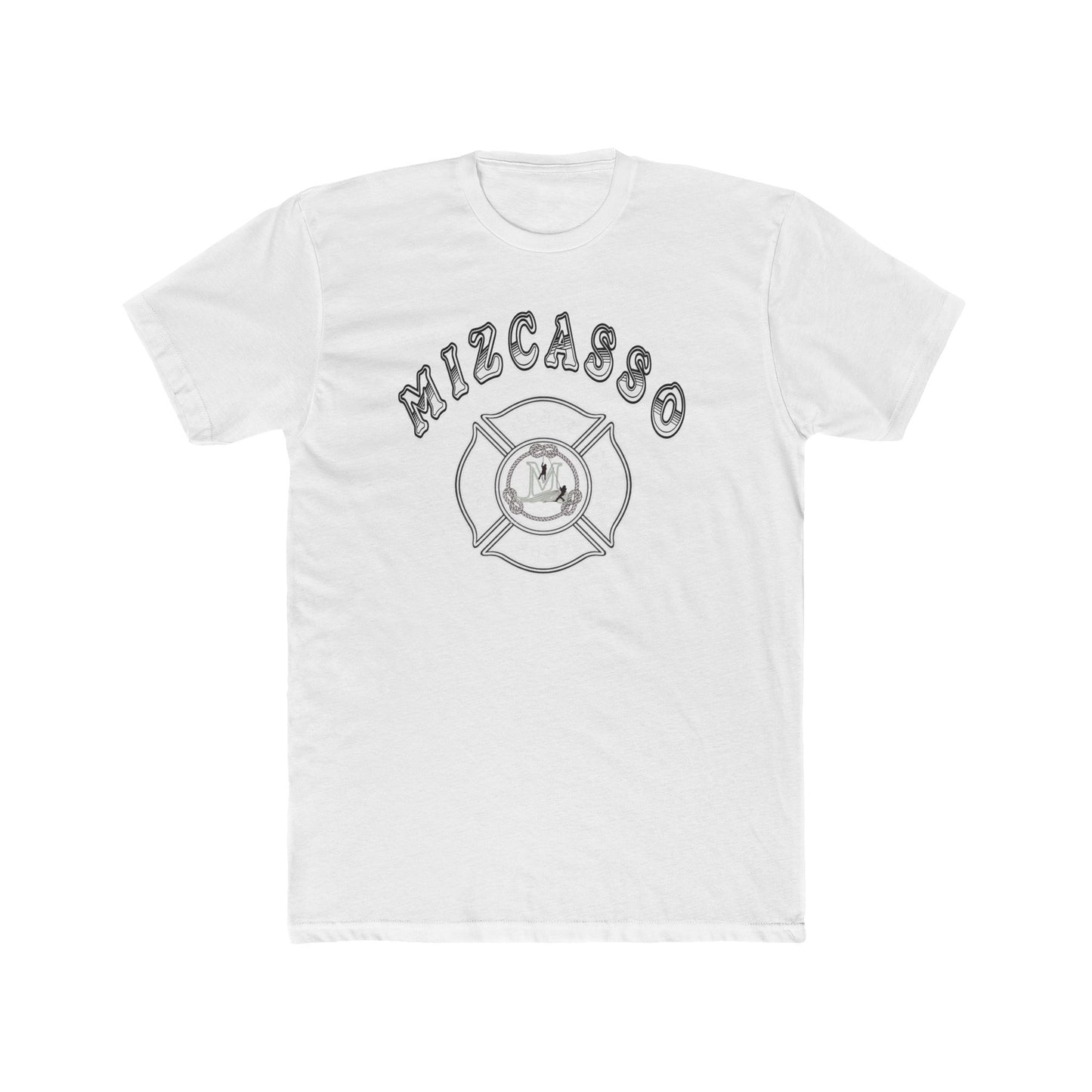 Mizcasso Firefighter Unisex Cotton Crew Tee - Casual Comfort for Heroes