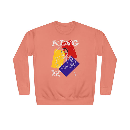 King Graphic Sweatshirt — Retro Abstract Art Crewneck