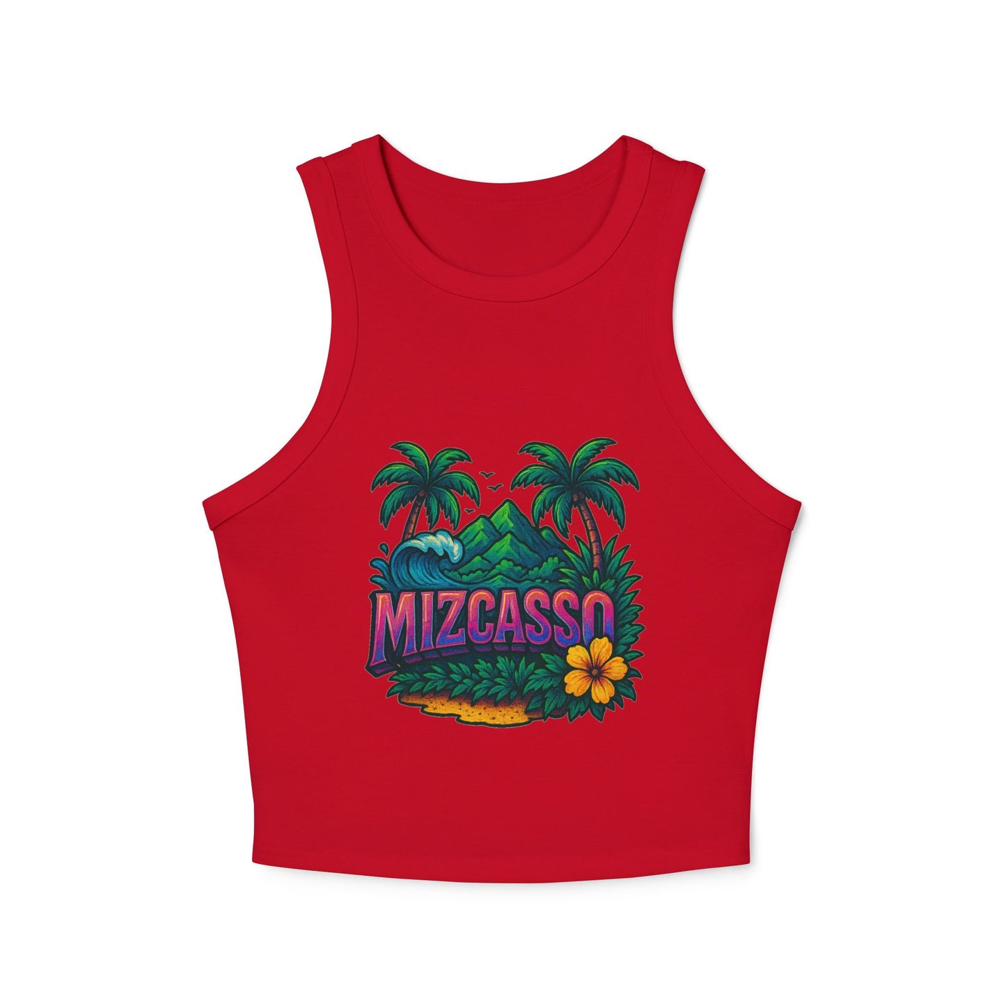 Tropical Vibes Racer Tank Top - Mizcasso Design