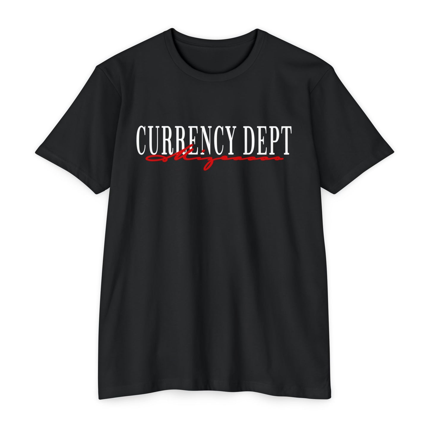 Mizuno Script Tee — Minimal Red Cursive Graphic T-Shirt