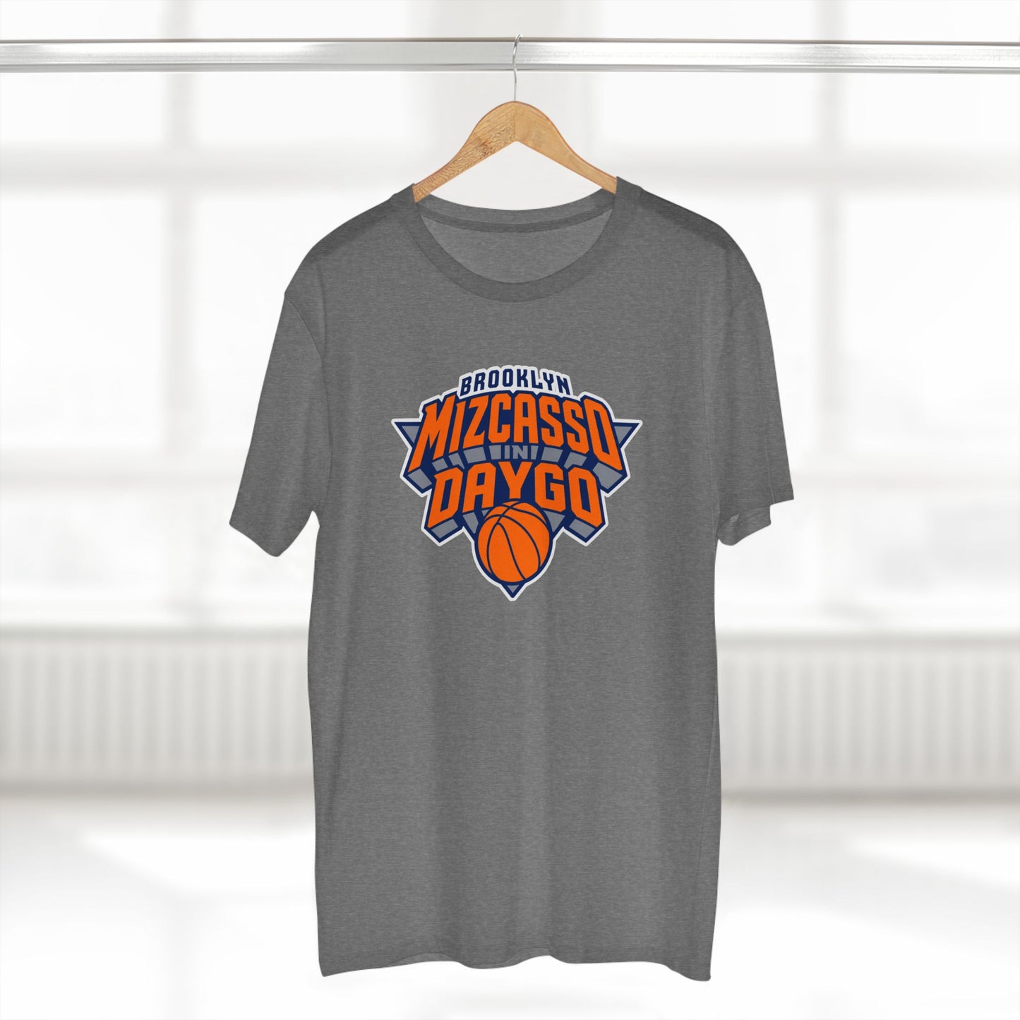Brooklyn Mizcasso & Daygo Basketball Tee — Vintage Orange Team Logo Shirt