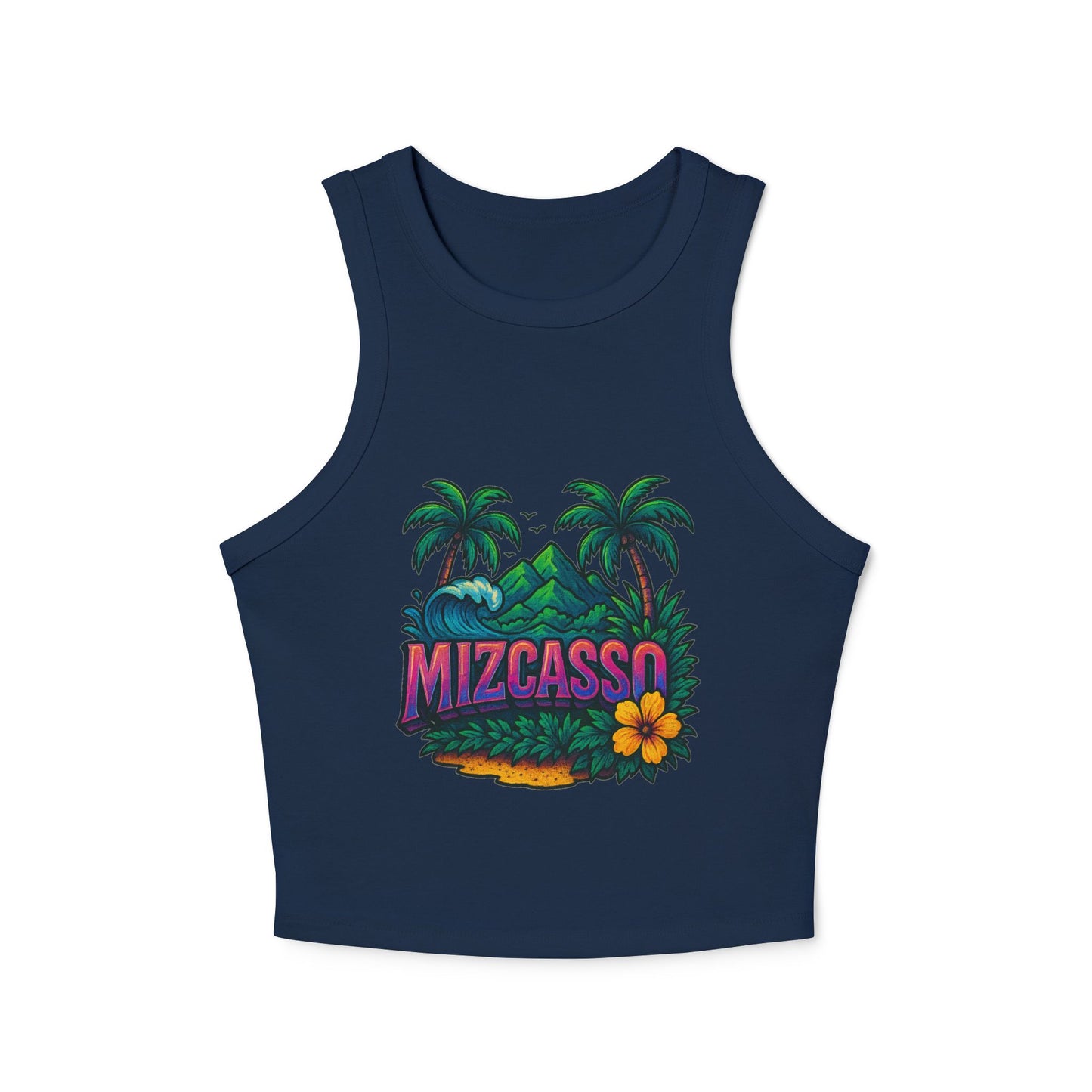 Tropical Vibes Racer Tank Top - Mizcasso Design