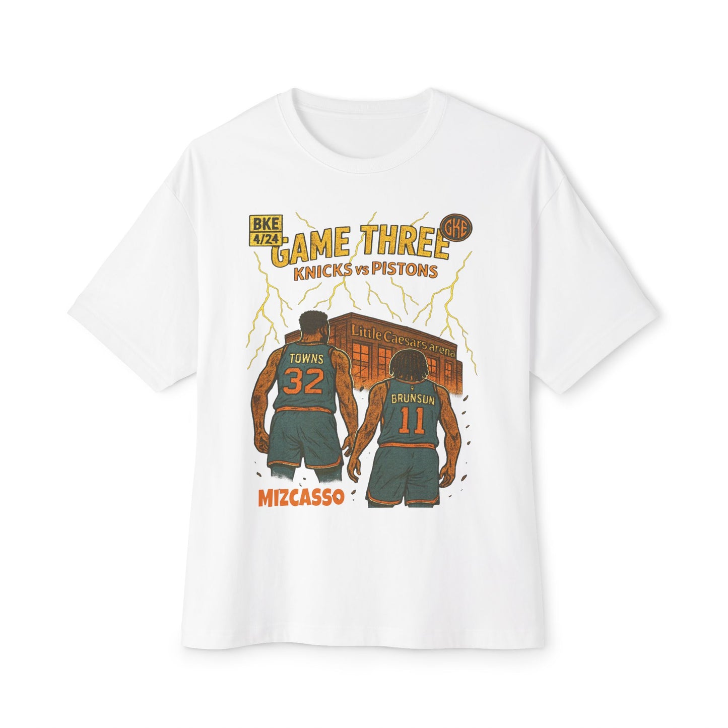 Game Day Unisex Oversized Boxy Tee - Knicks vs Pistons