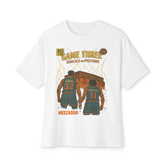 Game Day Unisex Oversized Boxy Tee - Knicks vs Pistons