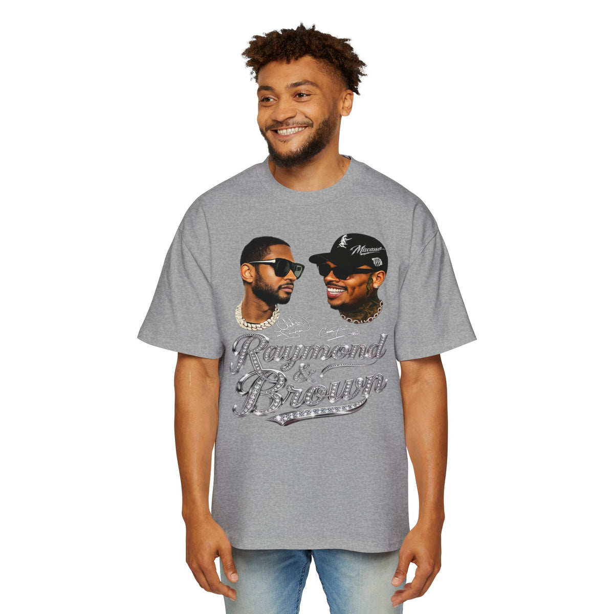 Men's Heavy Oversized Tee - Mizcasso Summer Time Cuffing Graphic