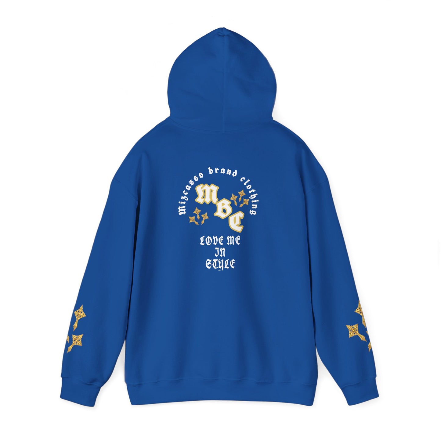 Love Me In Exile Hoodie — Gothic Gold Star Graphic Pullover