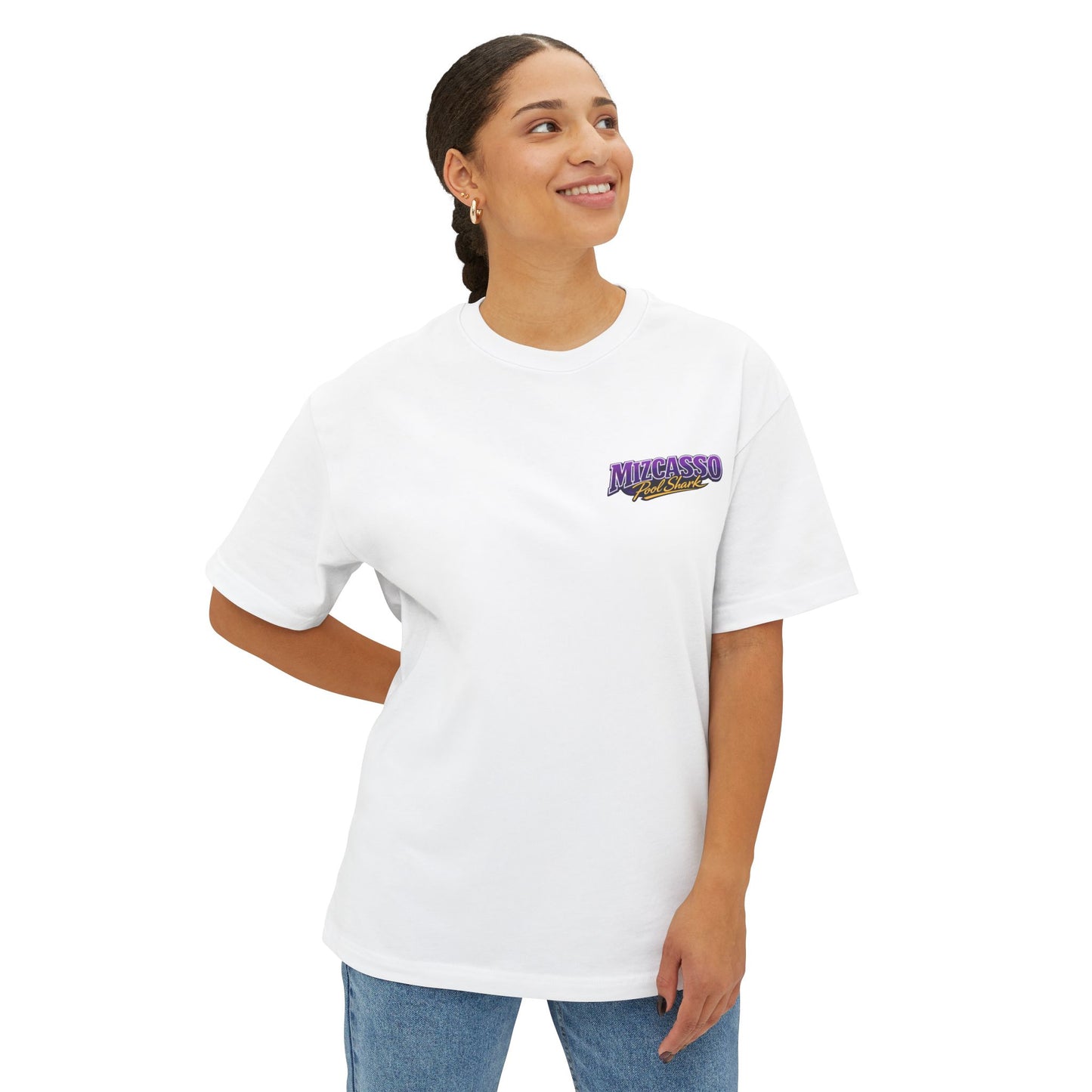 Mizcasso Pool Shark Tee — Graphic Oversized Boxy T-Shirt