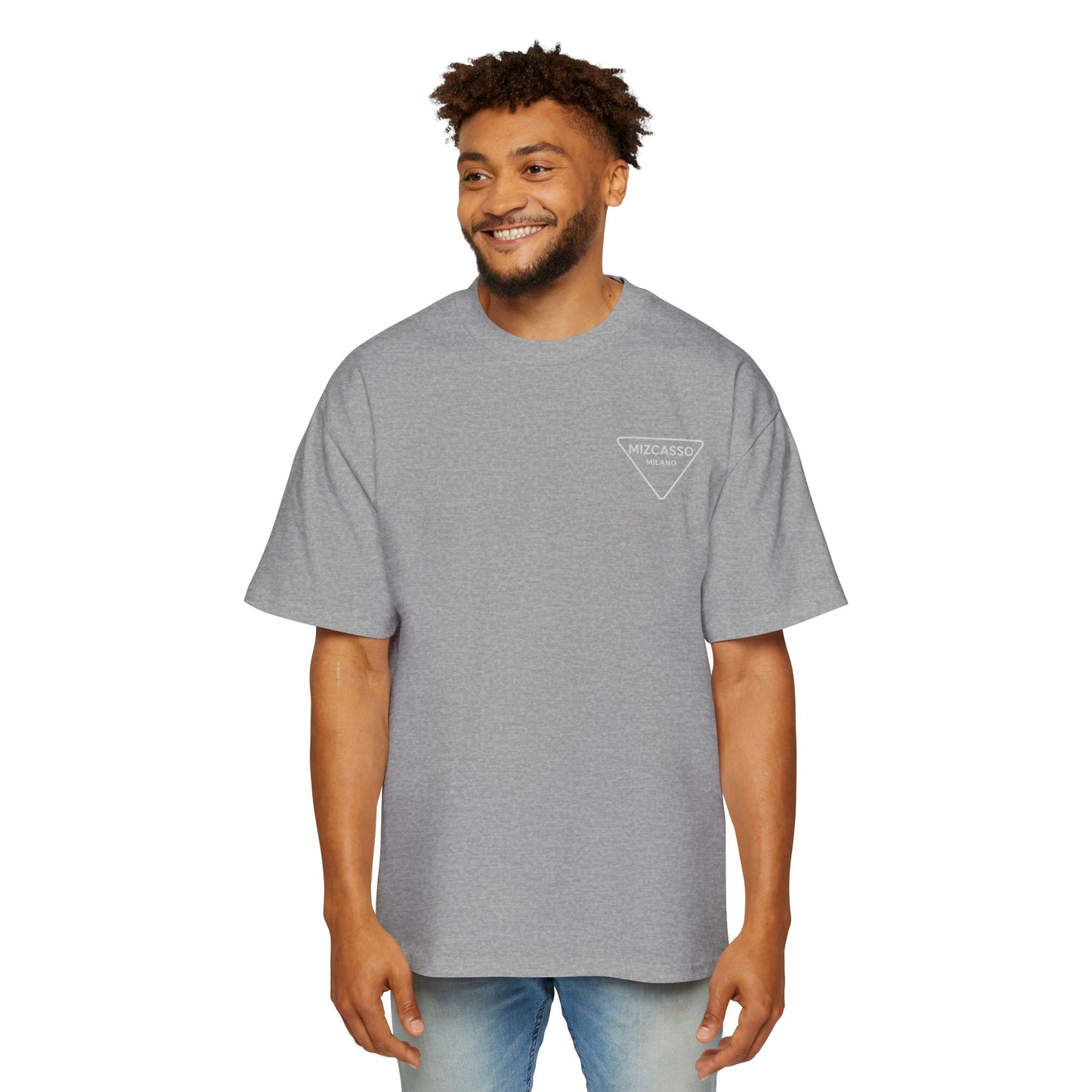 Men's Heavy Oversized Tee - Casual Chic Style with Mizcasso Milano Design