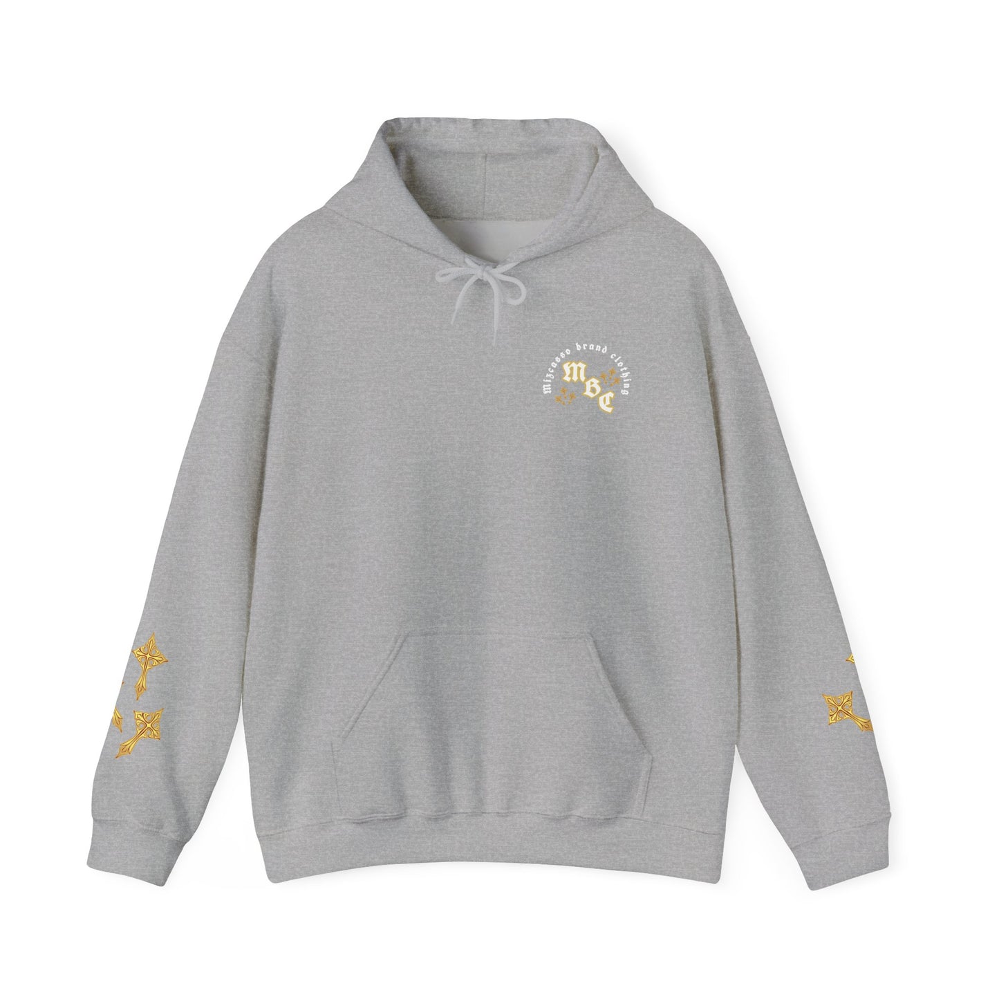 Love Me In Exile Hoodie — Gothic Gold Star Graphic Pullover
