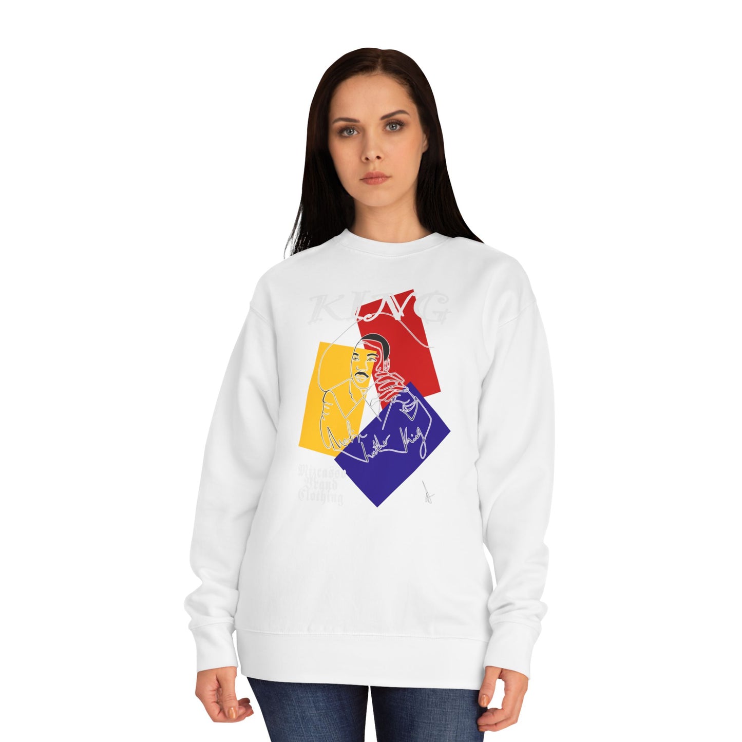 King Graphic Sweatshirt — Retro Abstract Art Crewneck