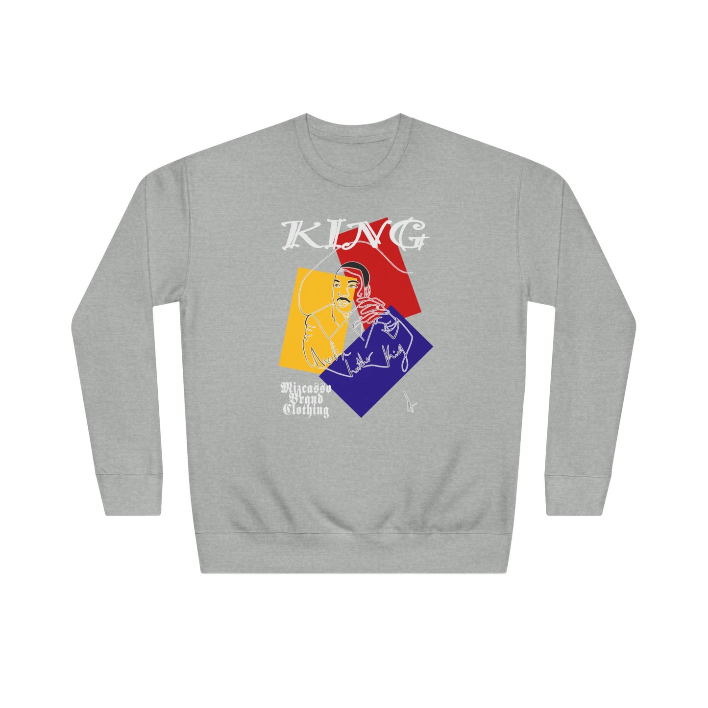 King Graphic Sweatshirt — Retro Abstract Art Crewneck