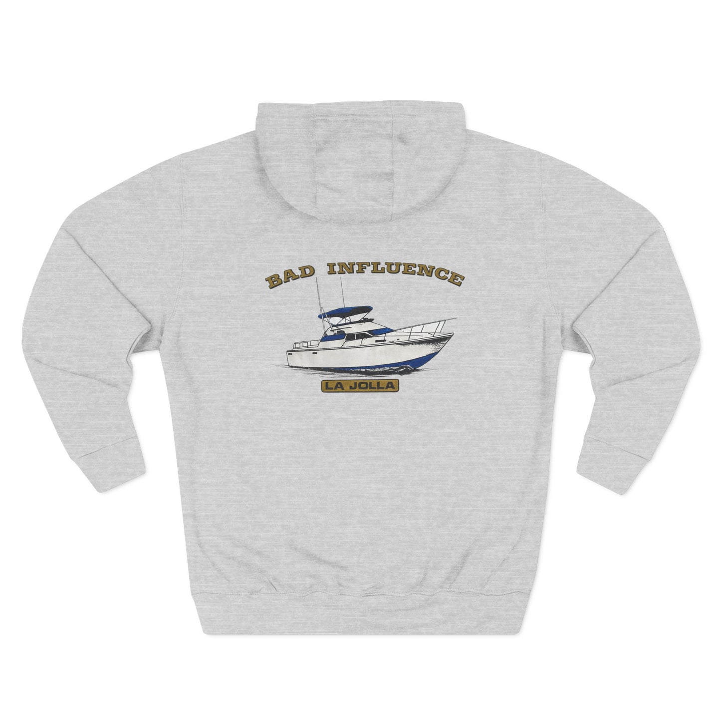 Bad Influence La Jolla Boat Hoodie — Nautical Graphic Fleece Hoodie