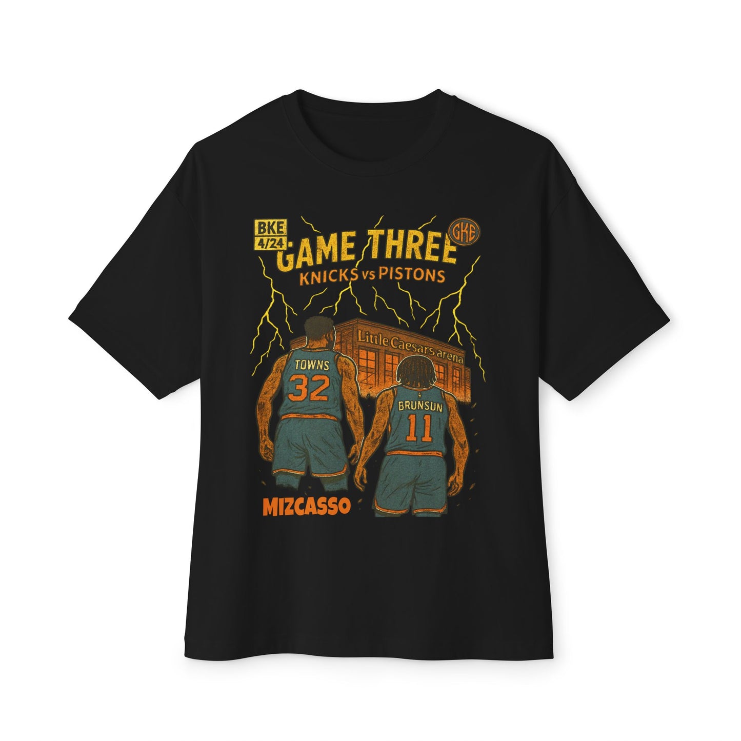 Game Day Unisex Oversized Boxy Tee - Knicks vs Pistons