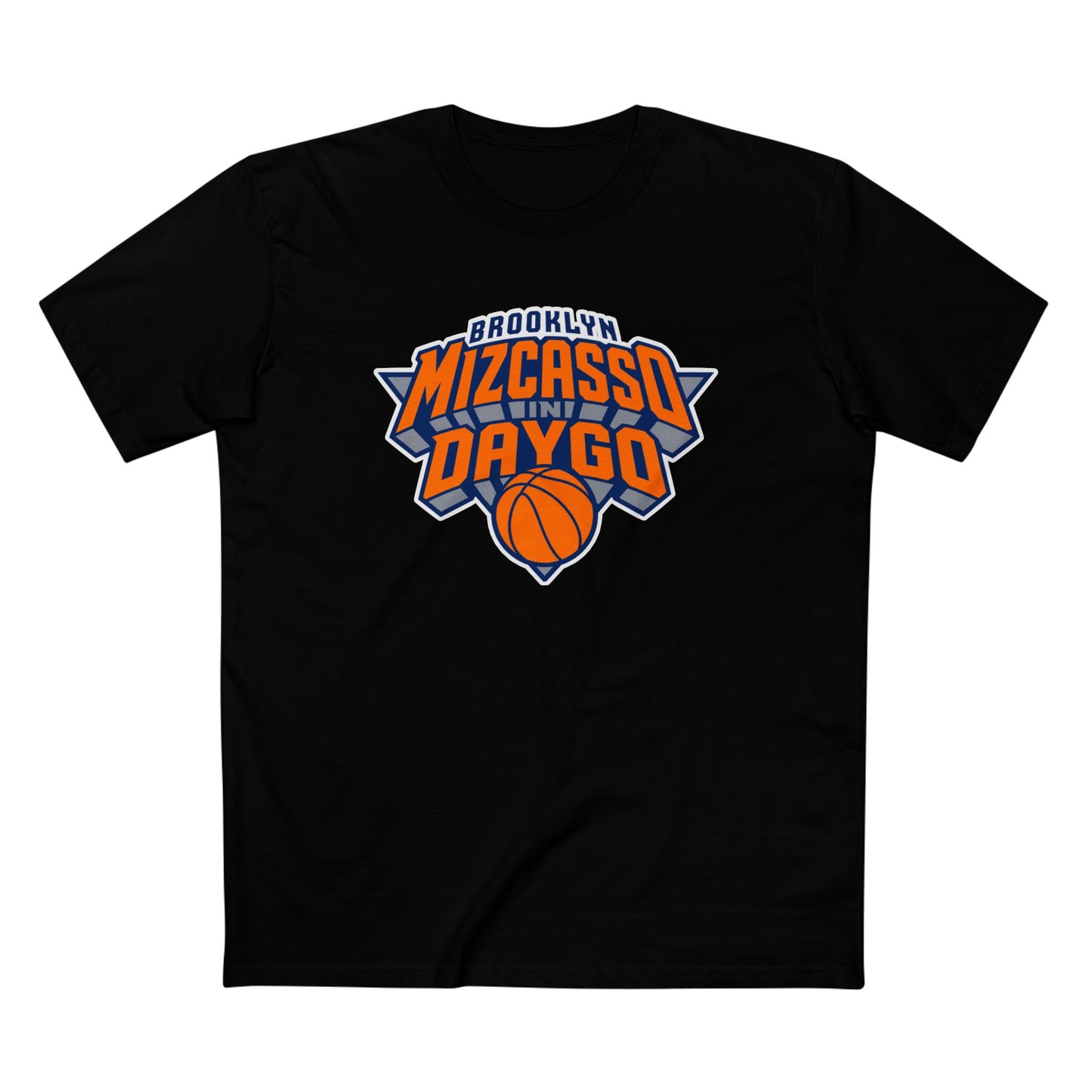 Brooklyn Mizcasso & Daygo Basketball Tee — Vintage Orange Team Logo Shirt