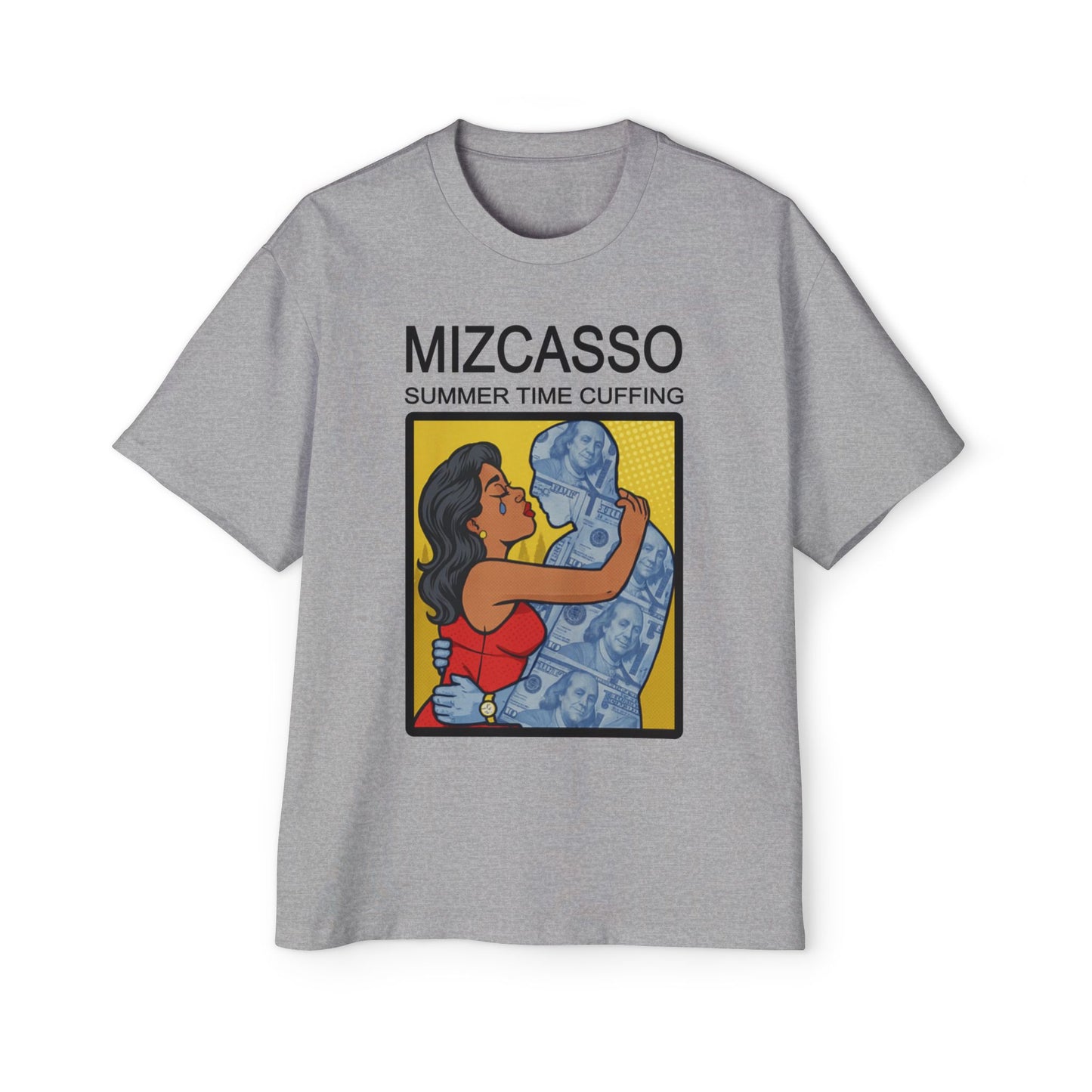 Men's Heavy Oversized Tee - Mizcasso Summer Time Cuffing Graphic