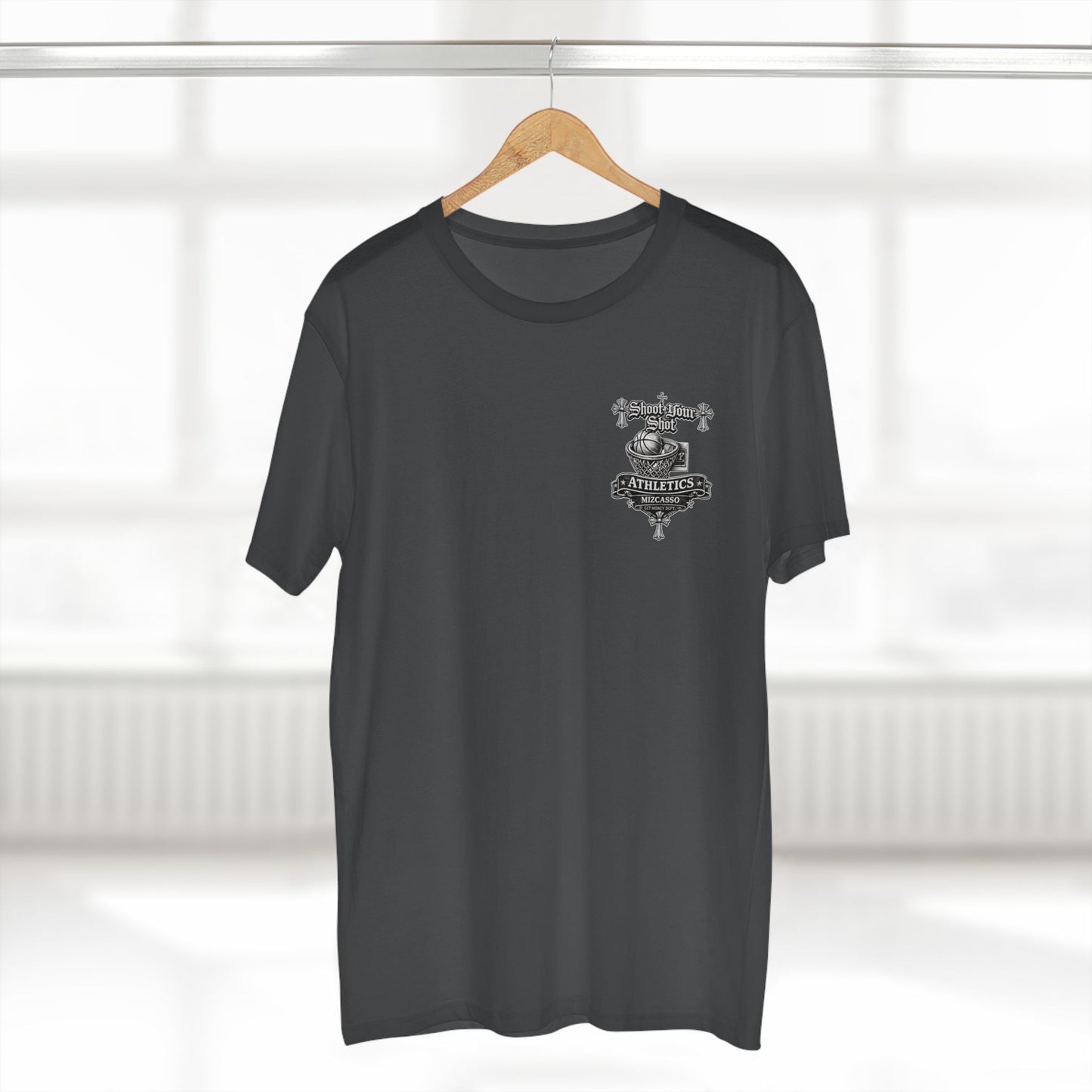SYS Mizcasso Crest T-Shirt — Gothic Shield Logo Tee