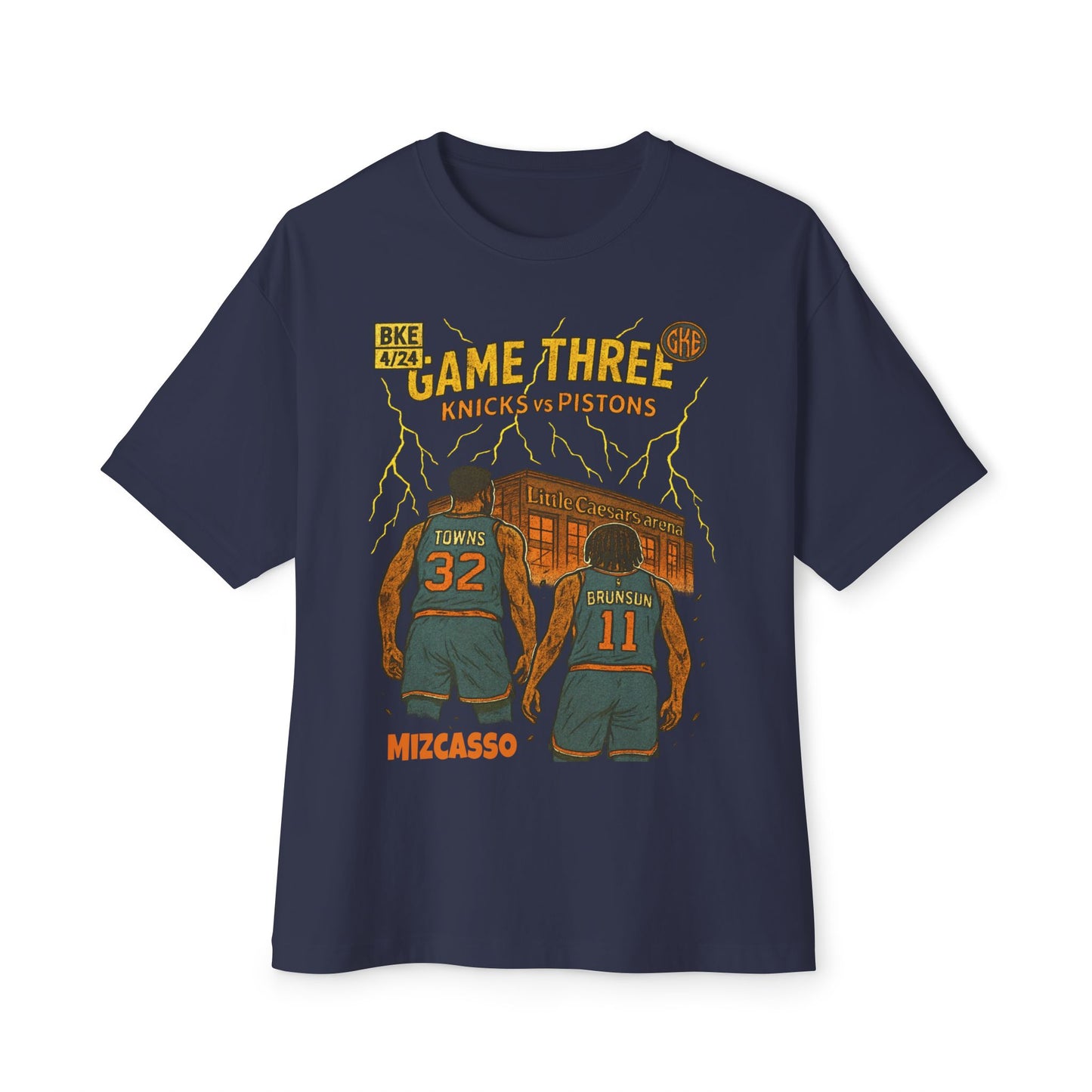 Game Day Unisex Oversized Boxy Tee - Knicks vs Pistons