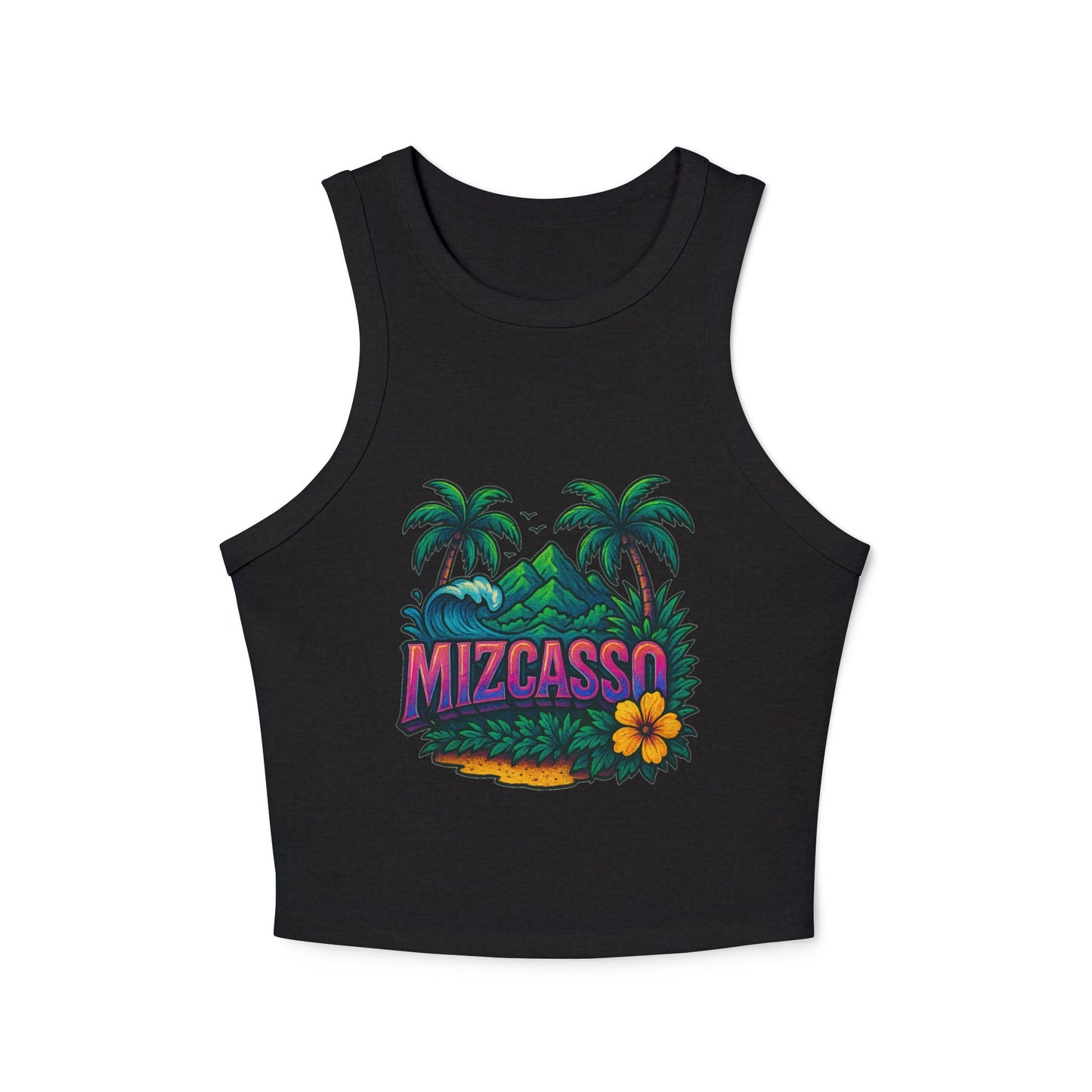 Tropical Vibes Racer Tank Top - Mizcasso Design