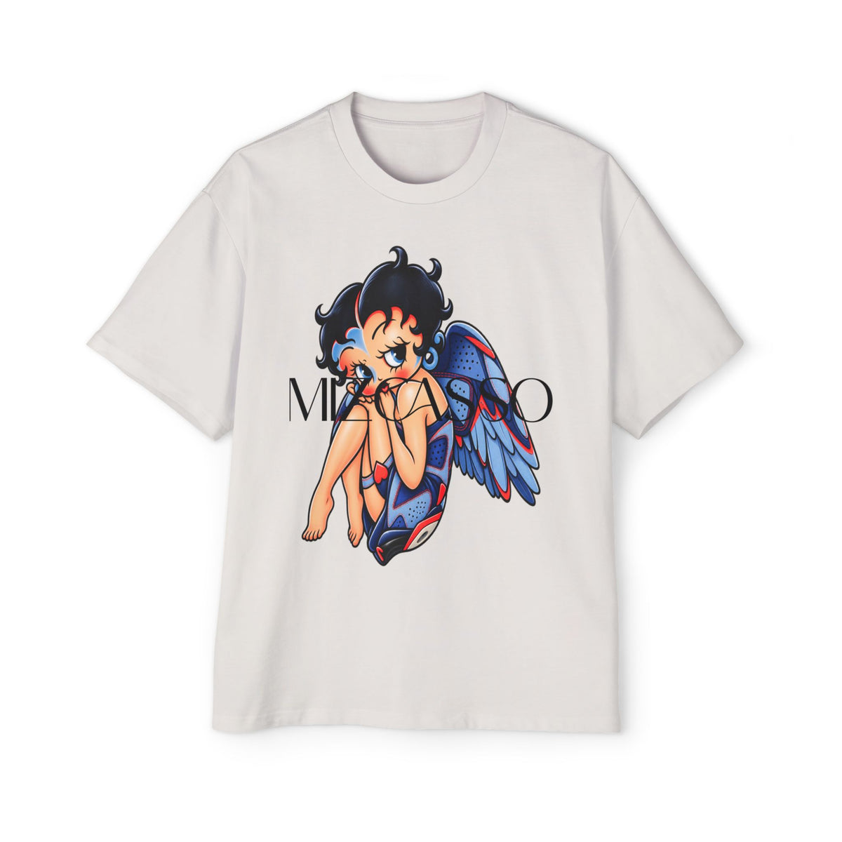 Betty Boop Angel Graphic Tee — Vintage Cartoon Oversized T-Shirt