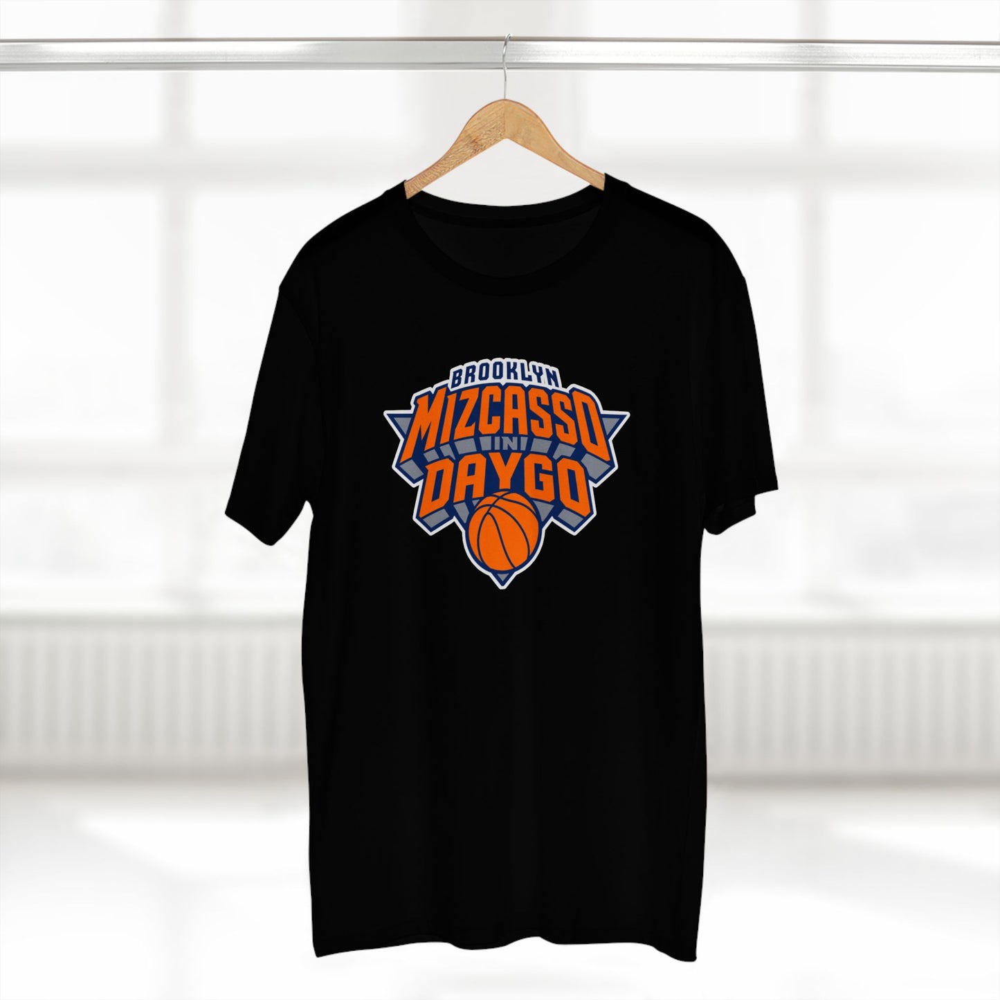Brooklyn Mizcasso & Daygo Basketball Tee — Vintage Orange Team Logo Shirt