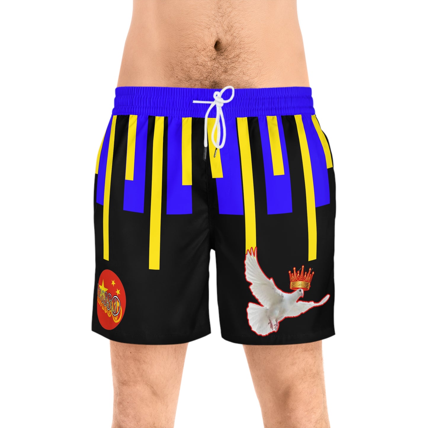 Fly high over China Men's Mid-Length Swim Shorts (AOP)