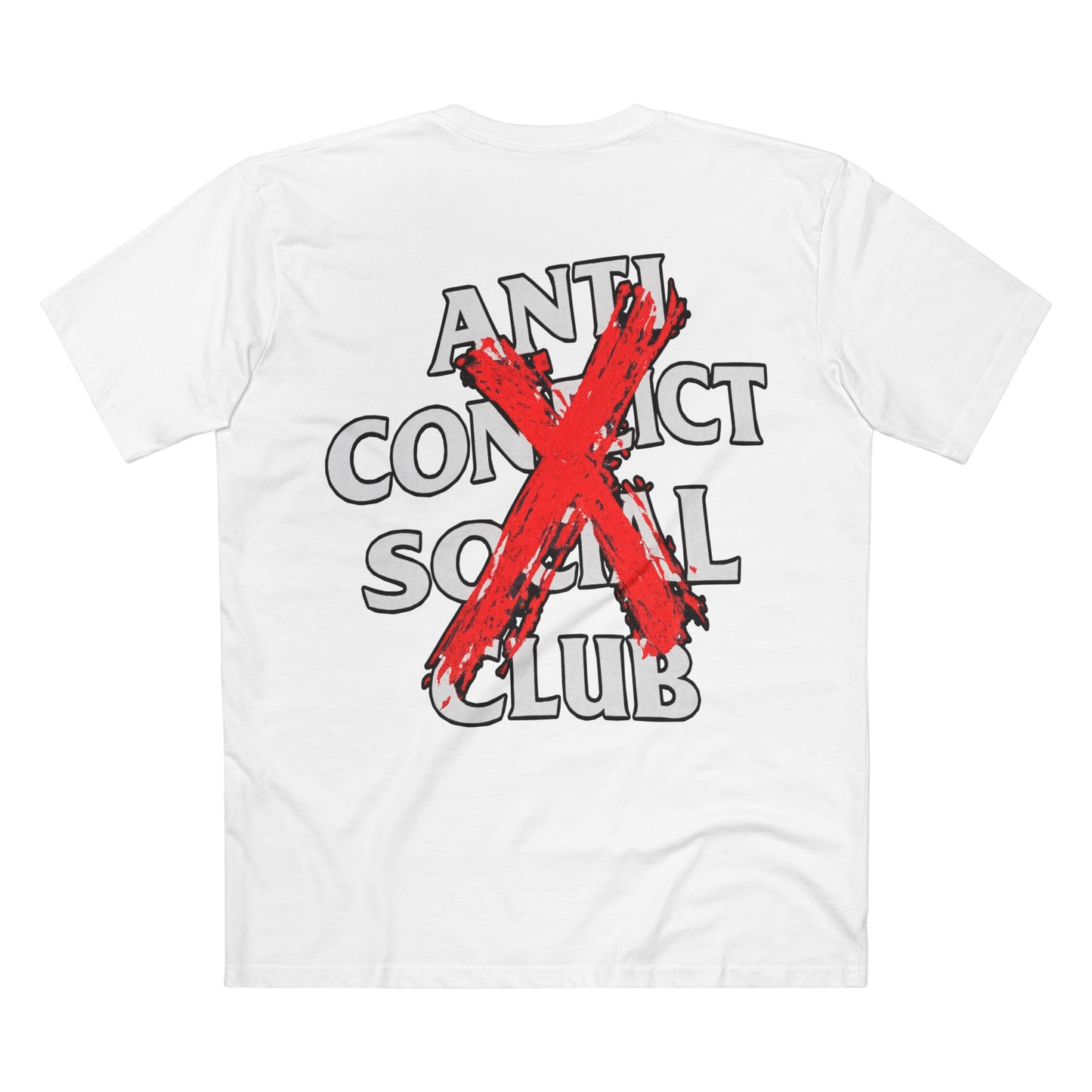Anti Contact Social Club T-Shirt — Red X Graphic Tee