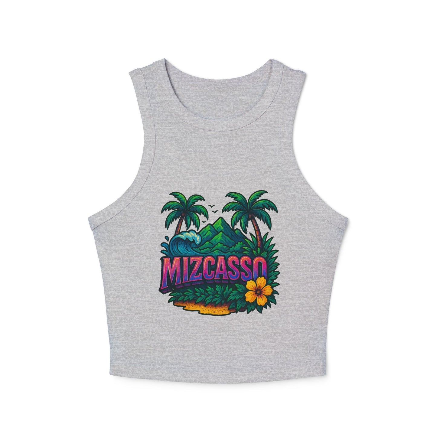 Tropical Vibes Racer Tank Top - Mizcasso Design