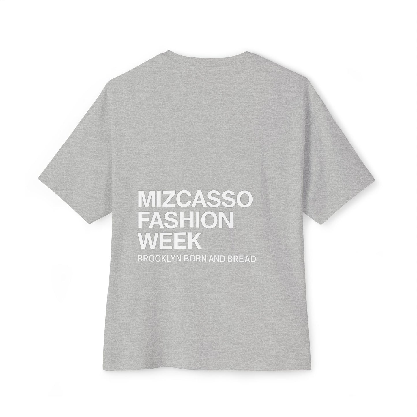 Mizcasso Fashion Week Unisex Oversized Boxy Tee - Casual Streetwear Shirt