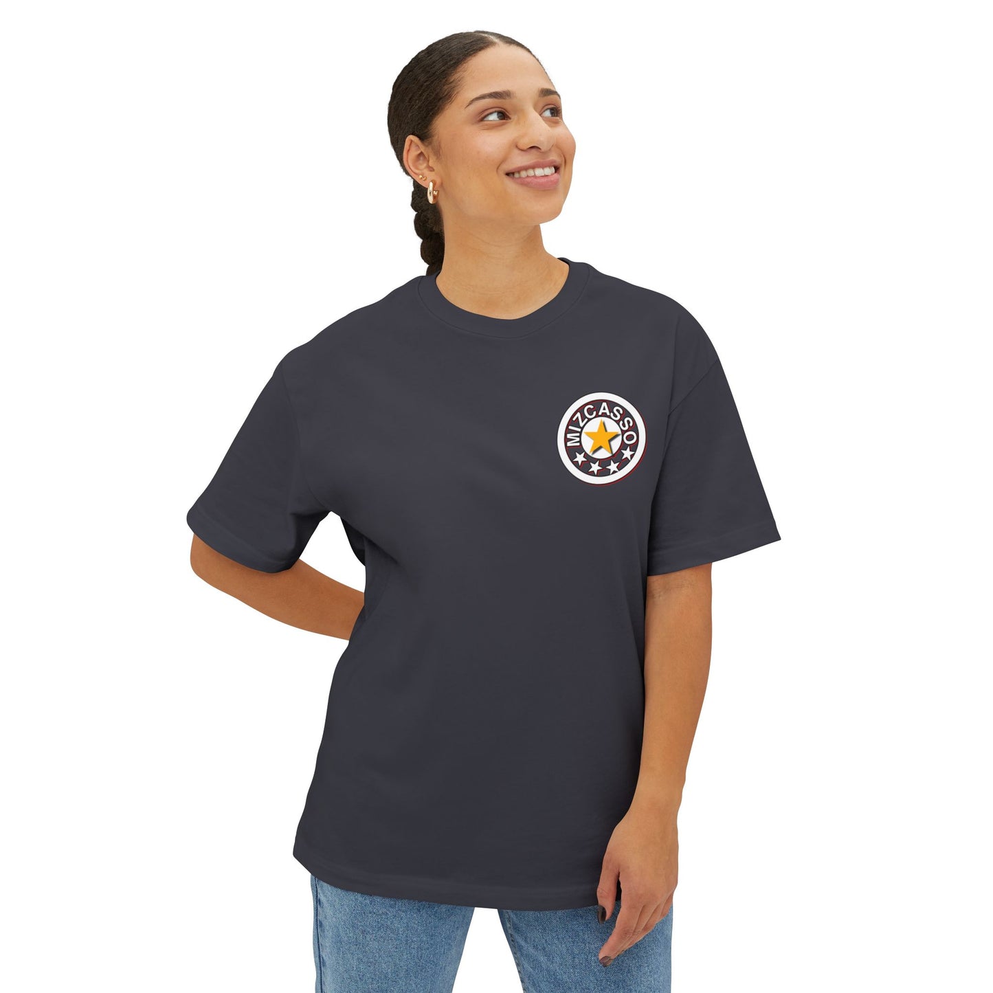 Unisex Oversized Boxy Tee - Retro Graphic Star Design