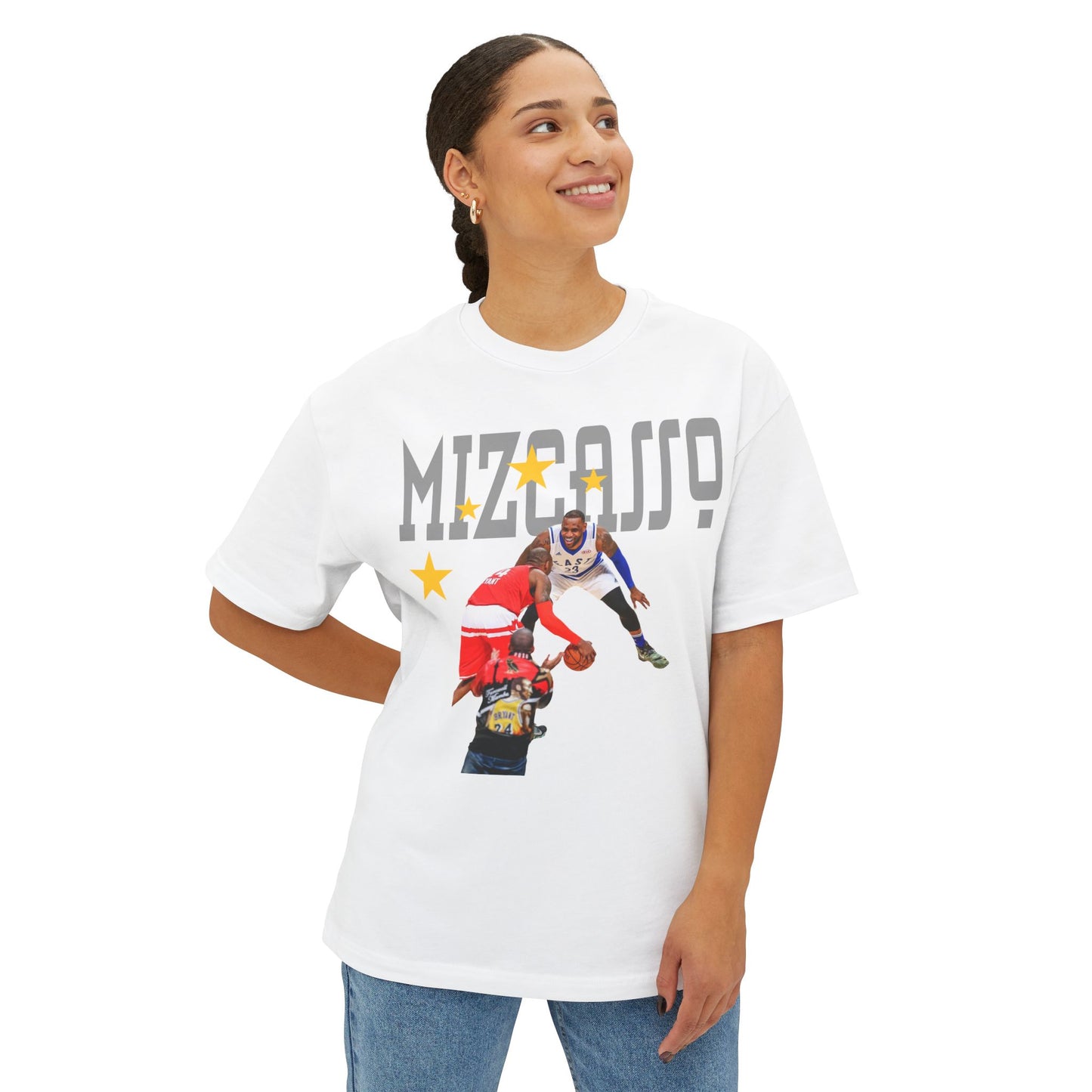 Basketball Graphic Tee — "Mizbasso" Retro Player Design
