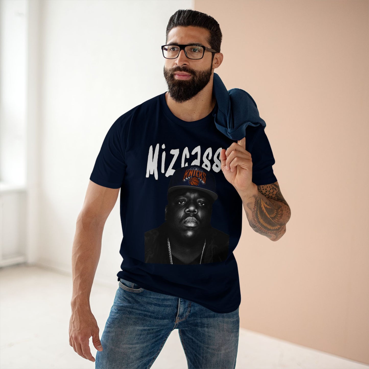 Biggie Portrait Tee — 'Mizza1980' Retro Hip-Hop Graphic T-Shirt