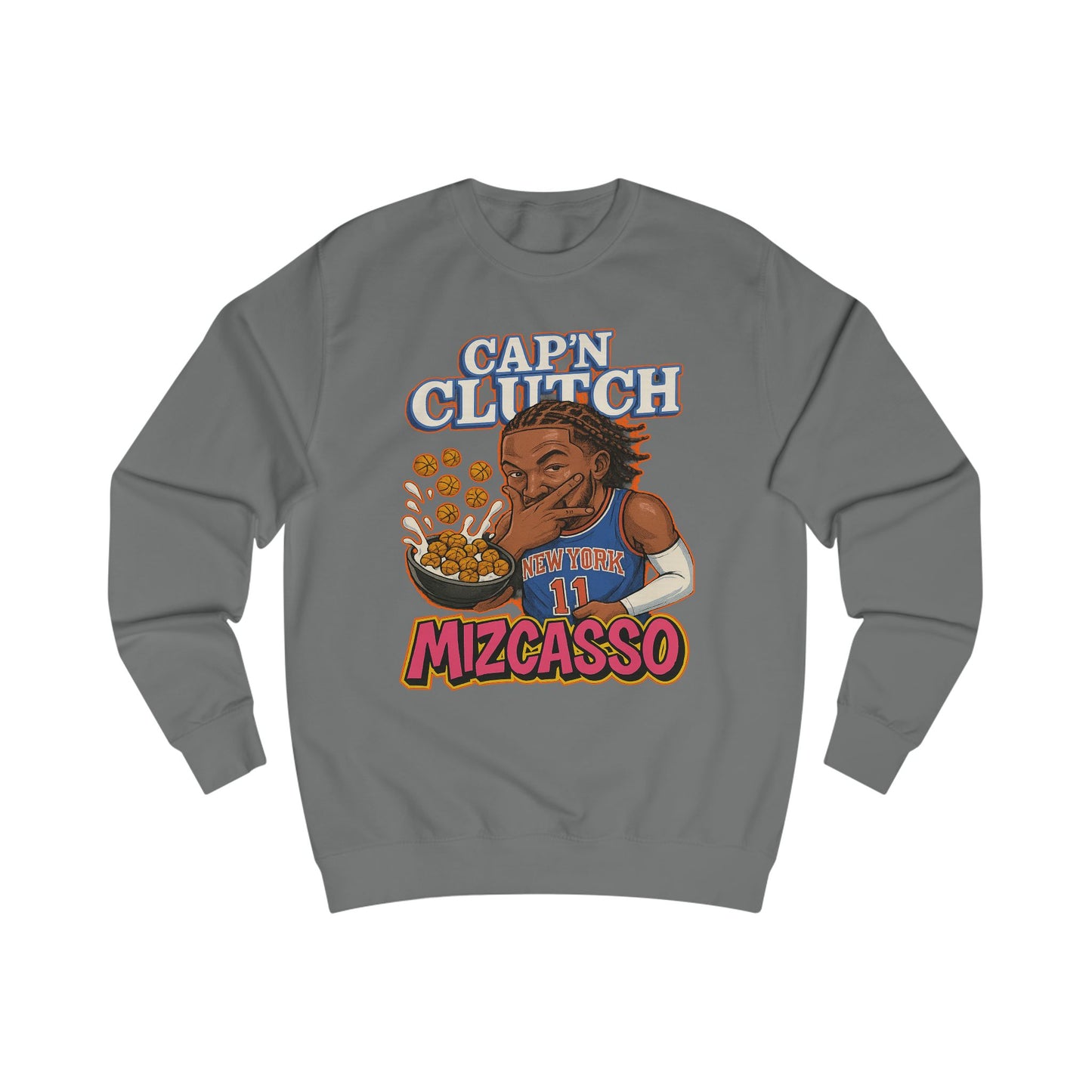 Funny Unisex Sweatshirt - 'Capn Clutch' with Cereal Design